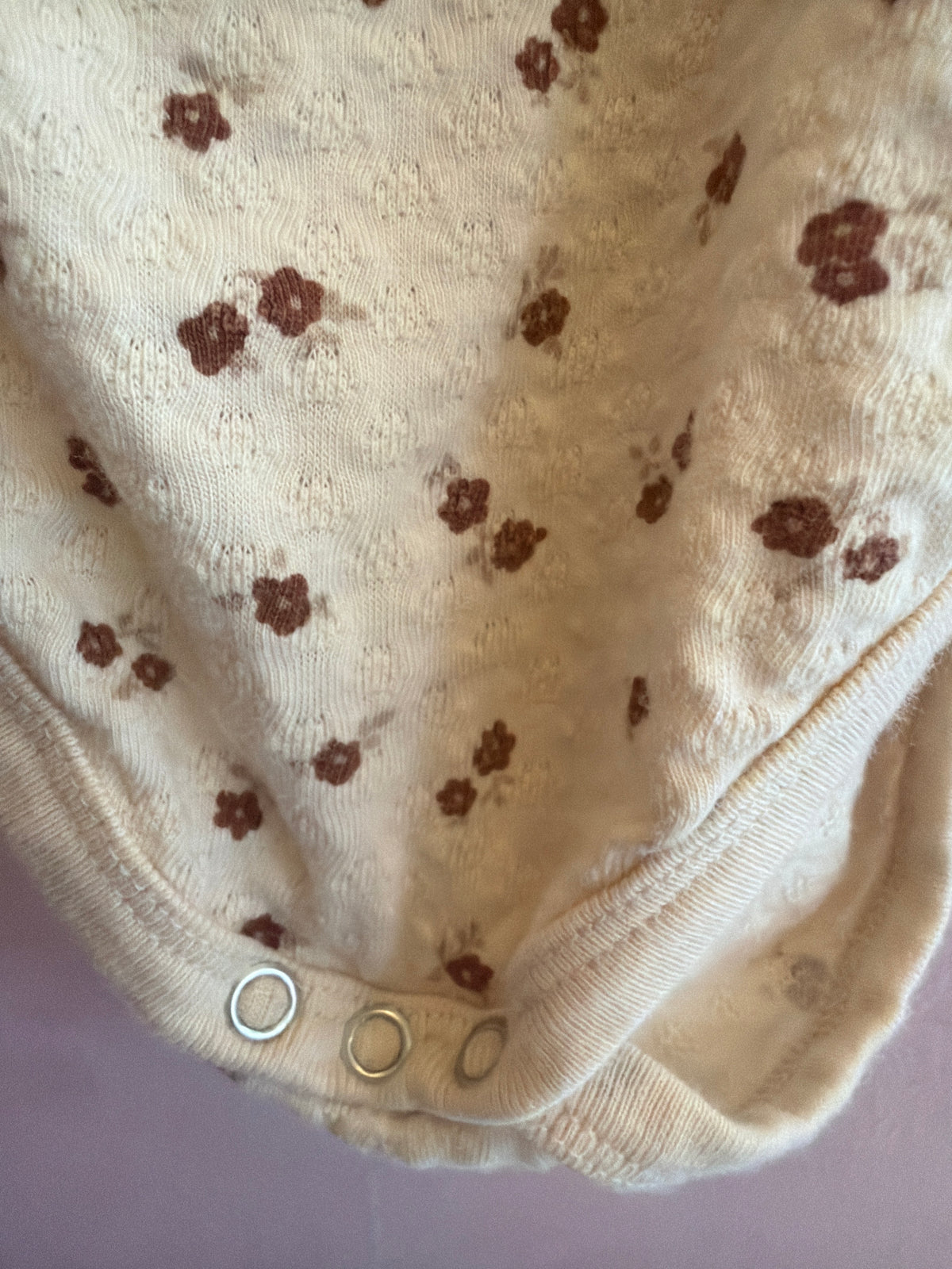 Quincy Mae Folk Floral Wrap Onesie / 3-6 months