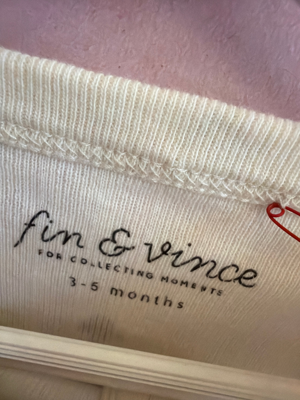 Fin + Vince Ribbed Mushroom Long Sleeve Shirt / 0-6 months