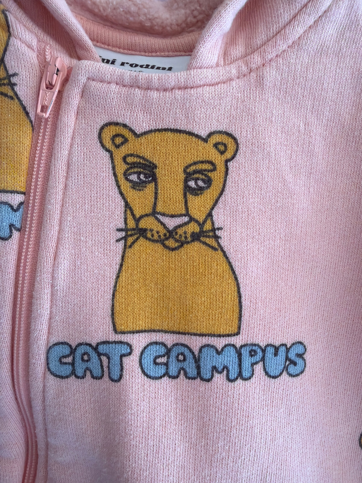 Mini Rodini Cat Campus Onesie / 0-6 months
