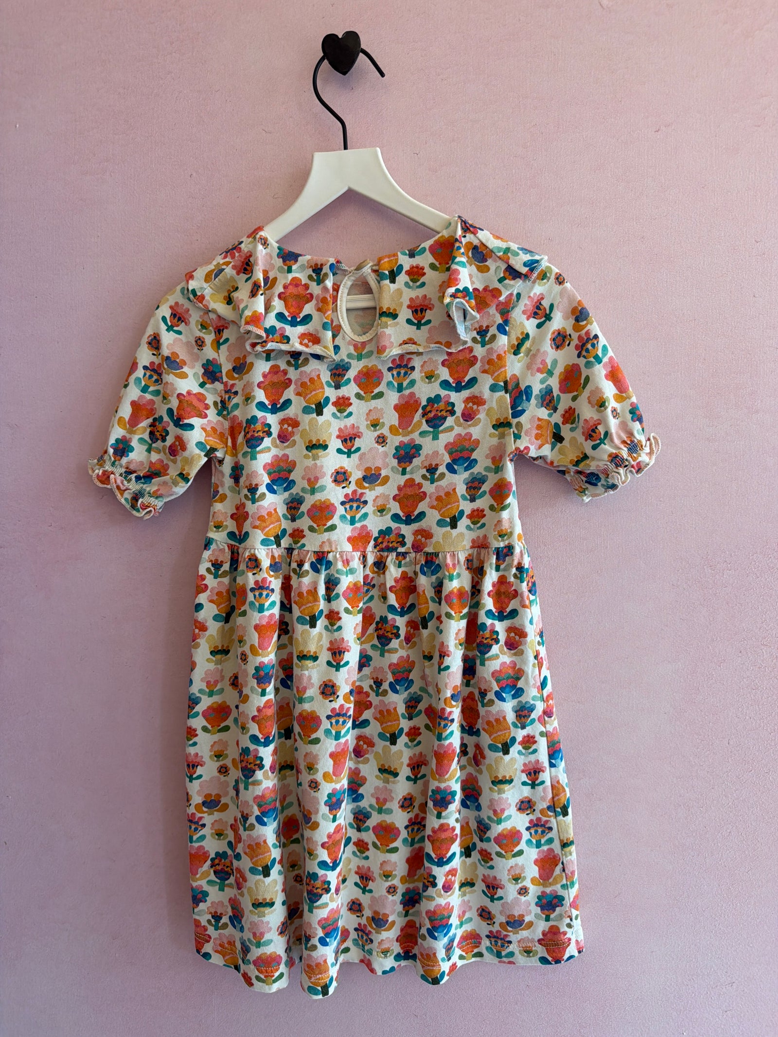 oeuf folk-art watercolor storybook ruffle collar Dress / 2-3 Years