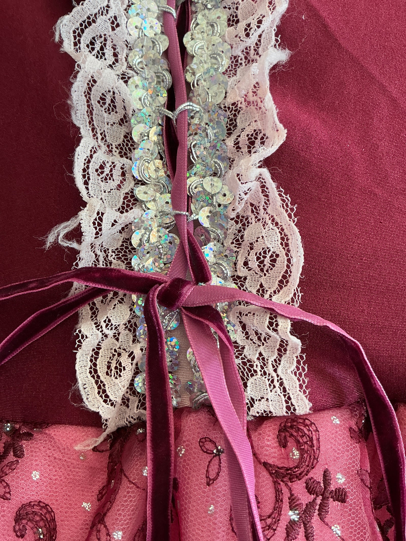 Unknown Burgundy Pink Ballet Costume Dress /