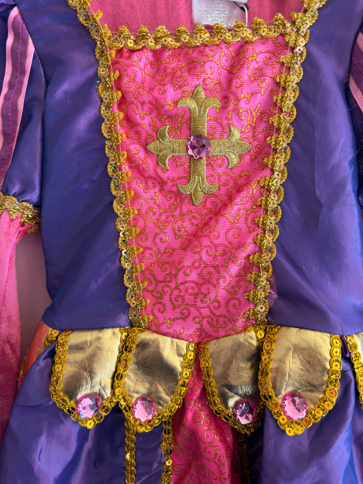 Girls Purple and Pink Princess Queen Play Costume Dress / M/L