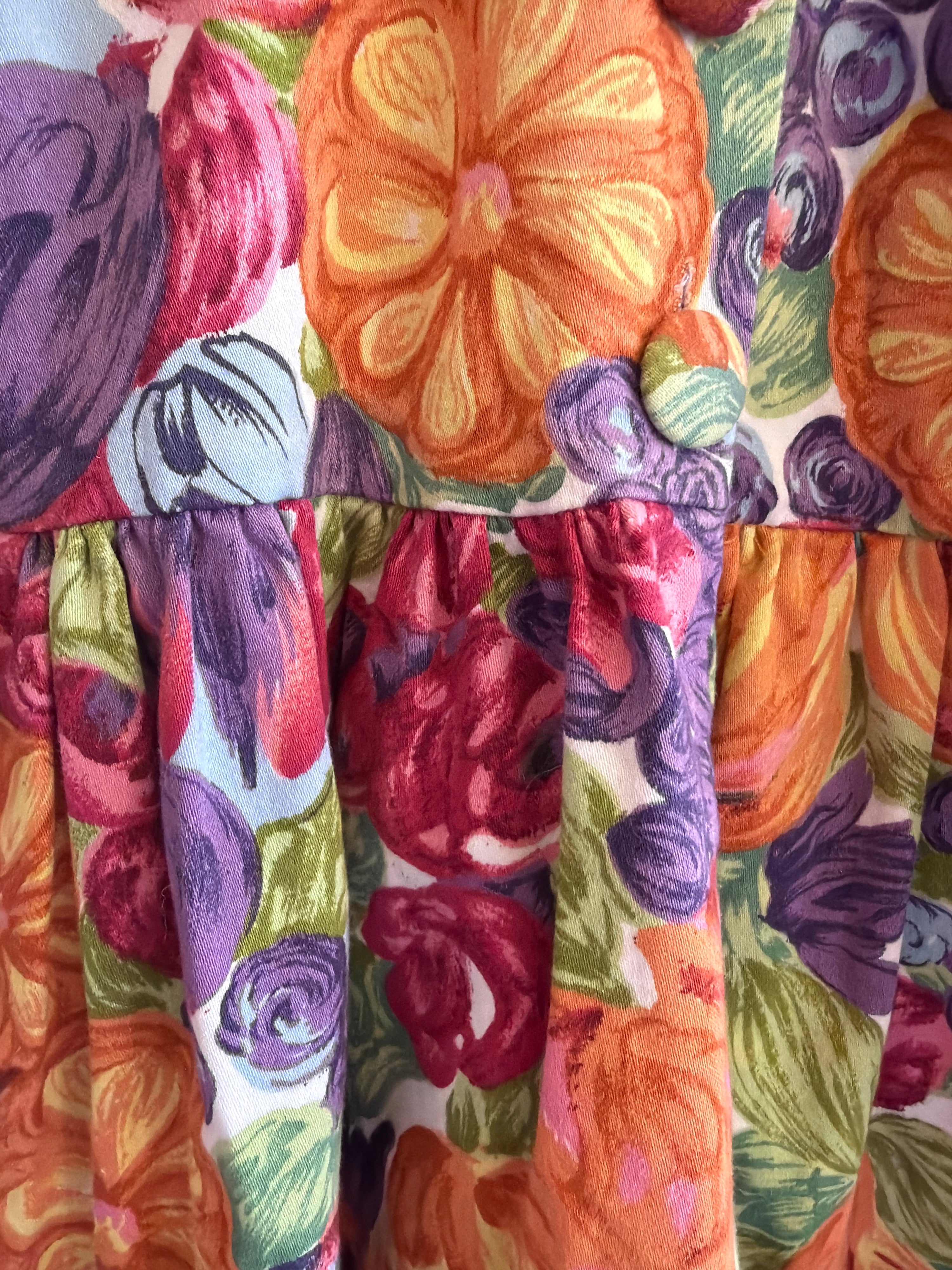 vintage Fruit Still Life Dress / 2T