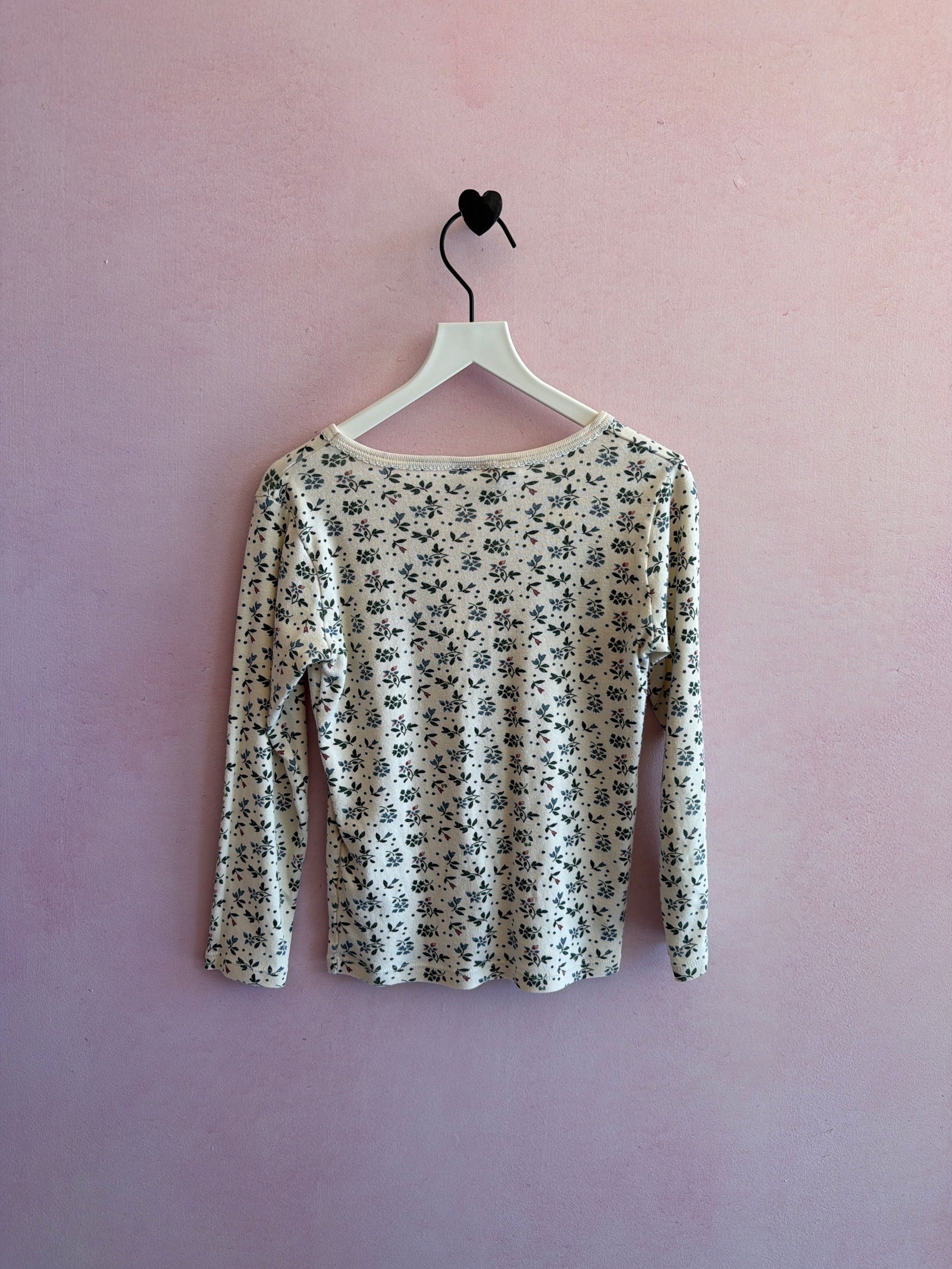 petit bateau floral Long Sleeve Shirt / 5-6