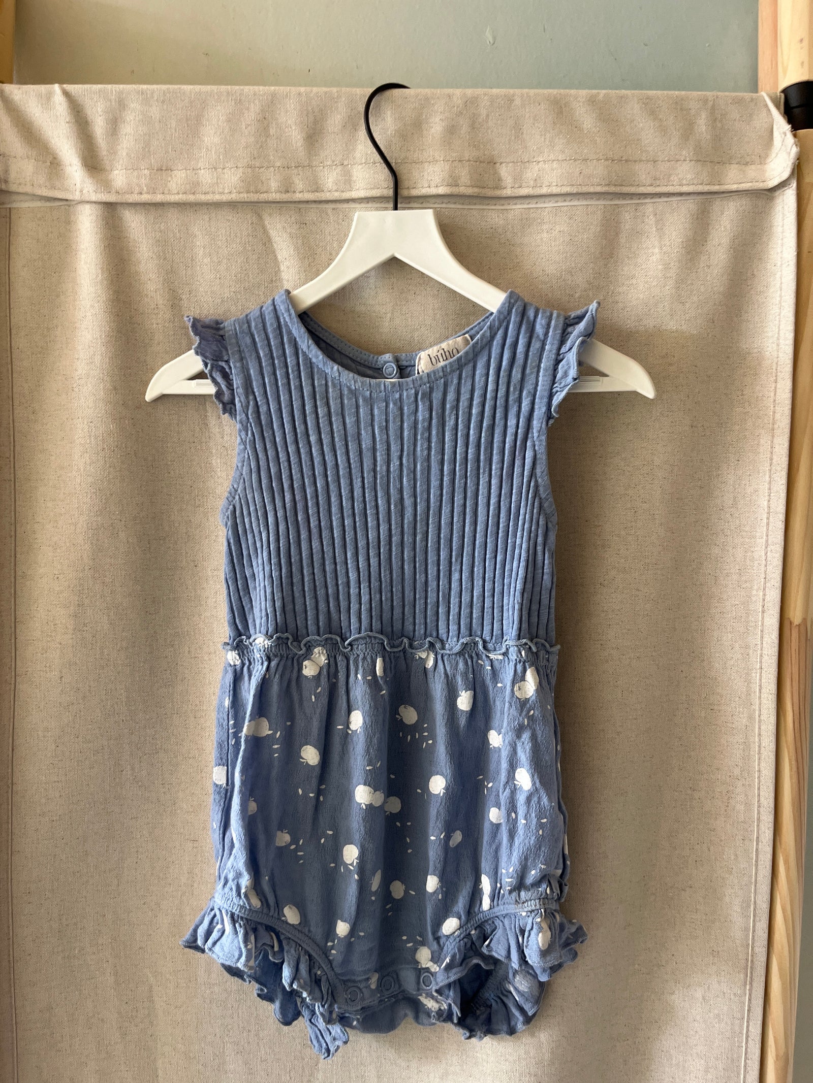 Buho Organic Cotton Apple Romper / 12 months