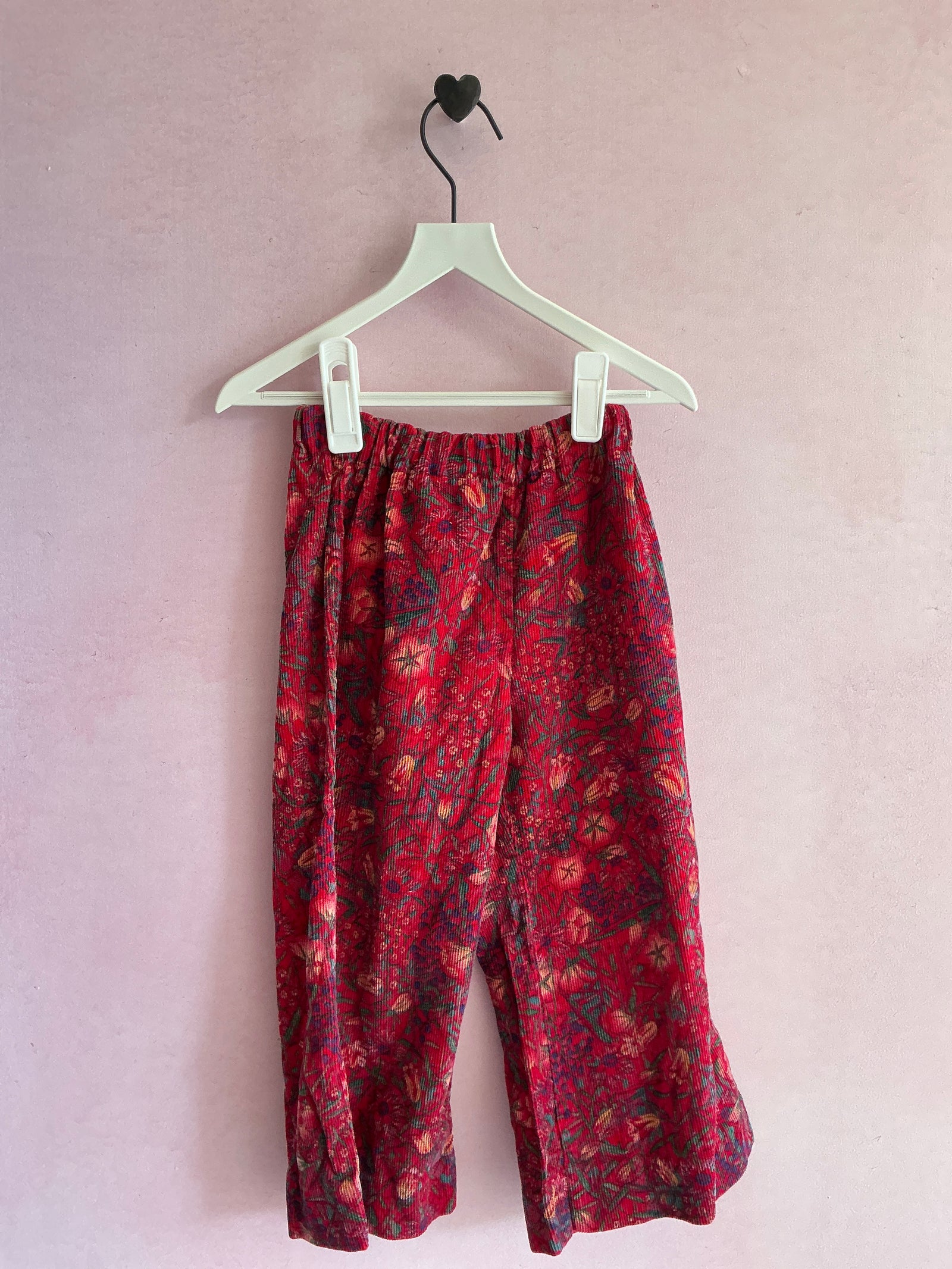 vintage Red Tulip Bell Bottoms pants / 3T