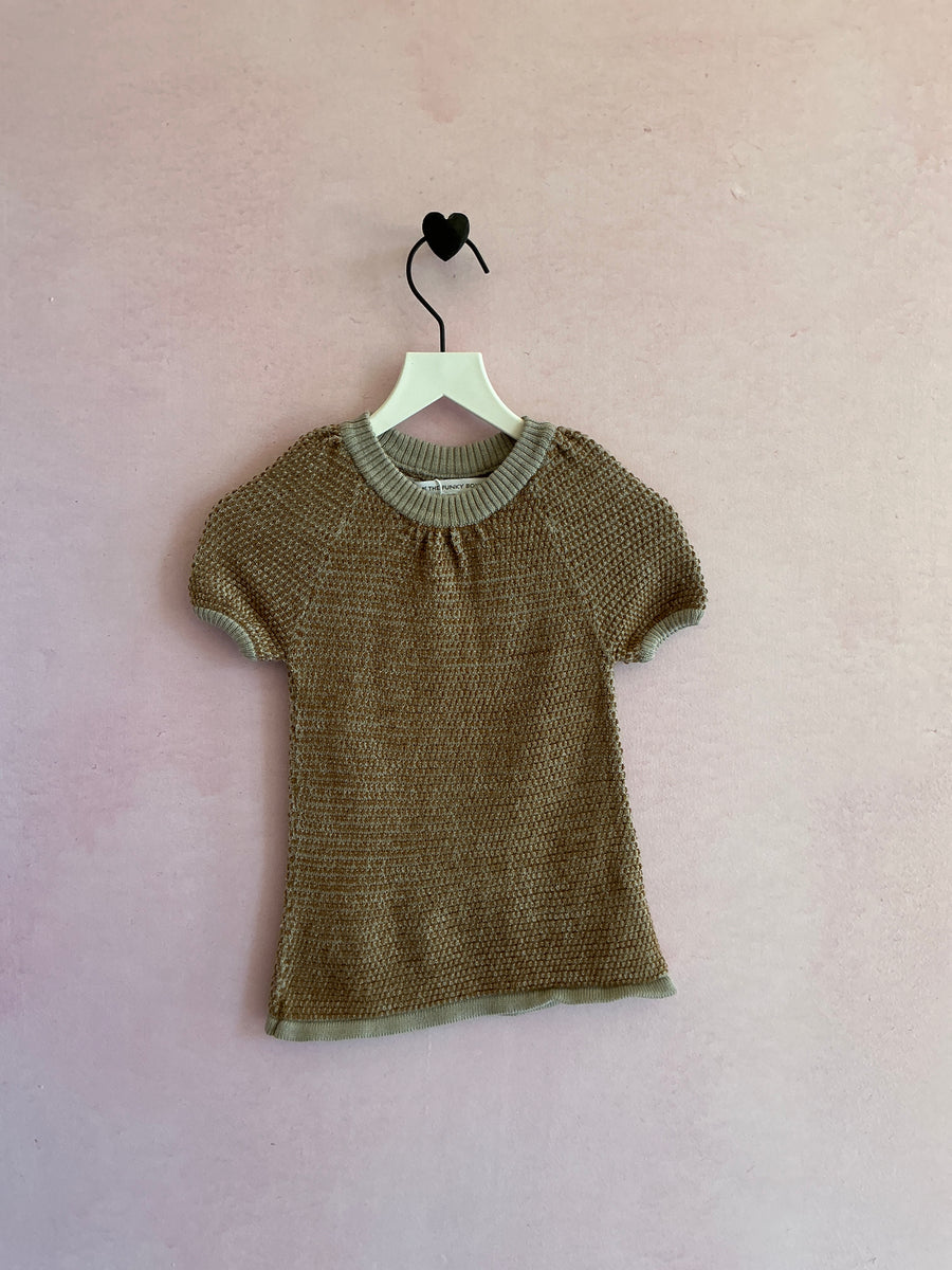 Lili & the Funky Boys Caramel Knit Dress / 12 months