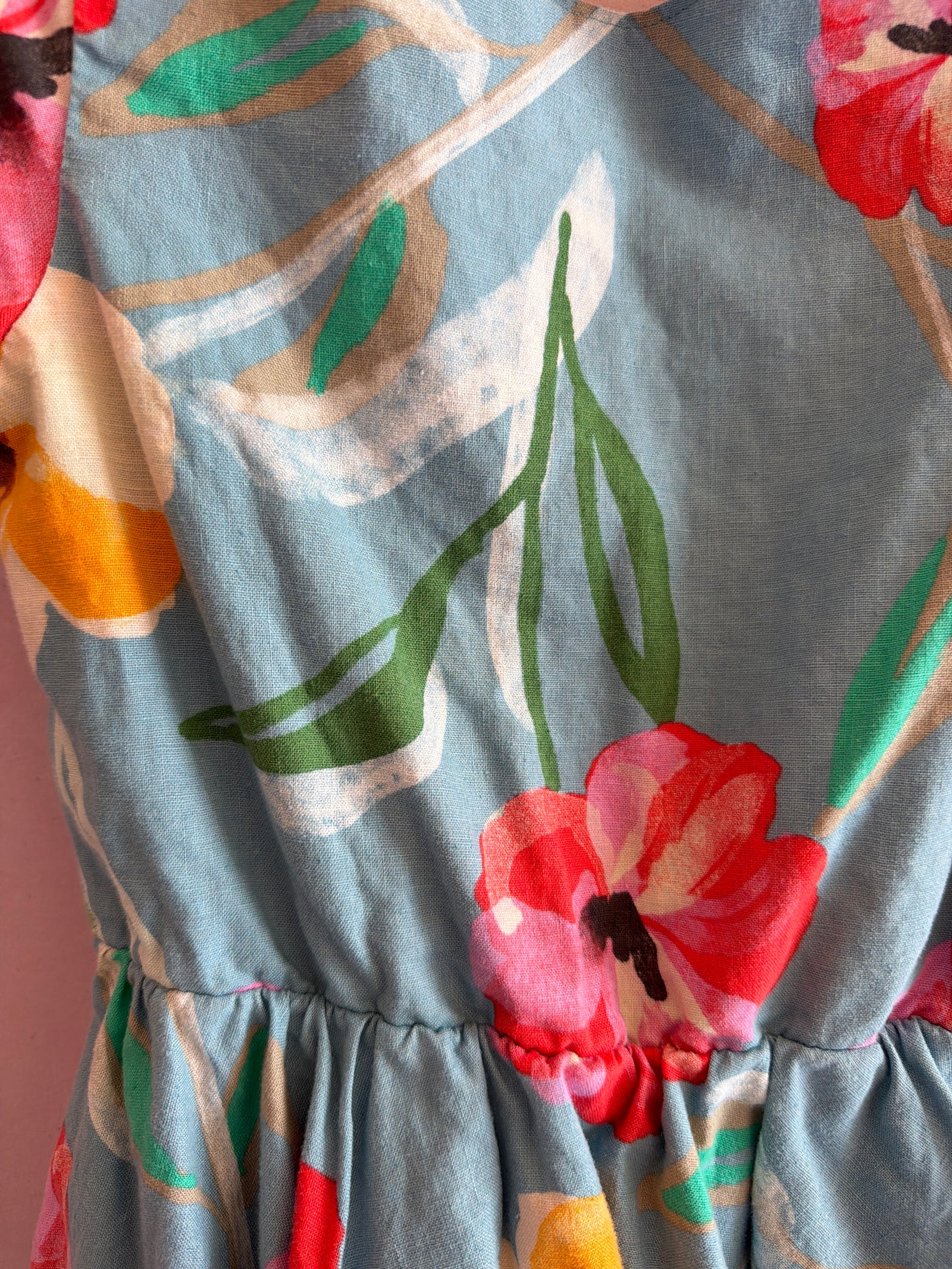 Tea Collection Linen Floral Dress / 7