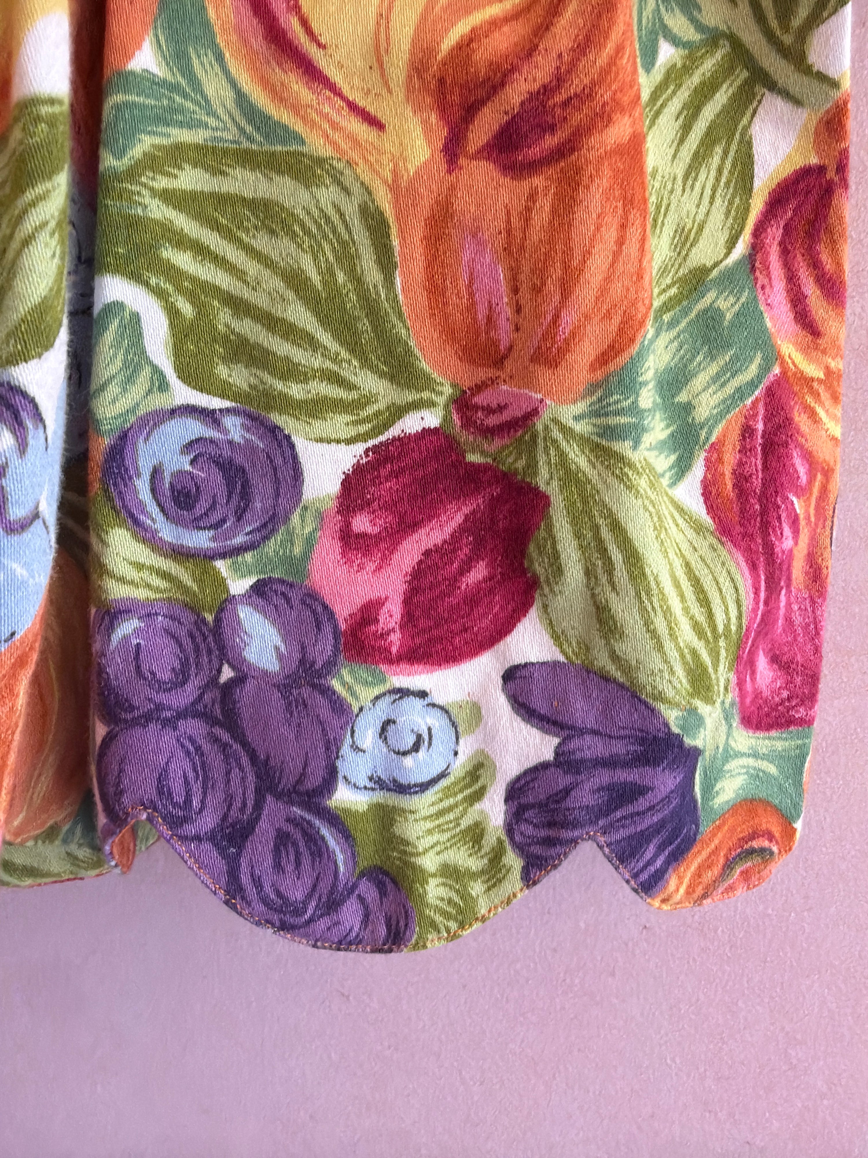 vintage Fruit Still Life Dress / 2T