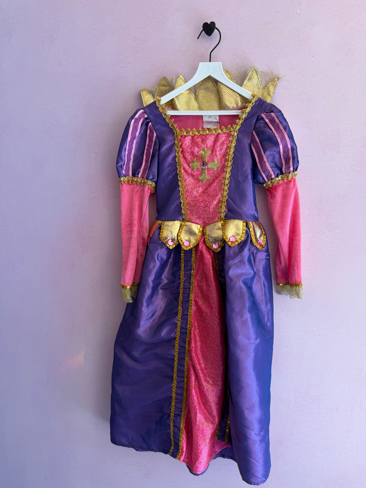 Girls Purple and Pink Princess Queen Play Costume Dress / M/L