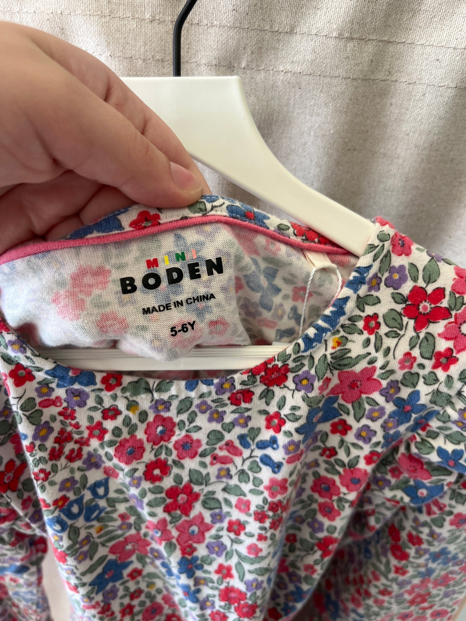mini boden Floral Ruffle Twirl Dress / 5-6