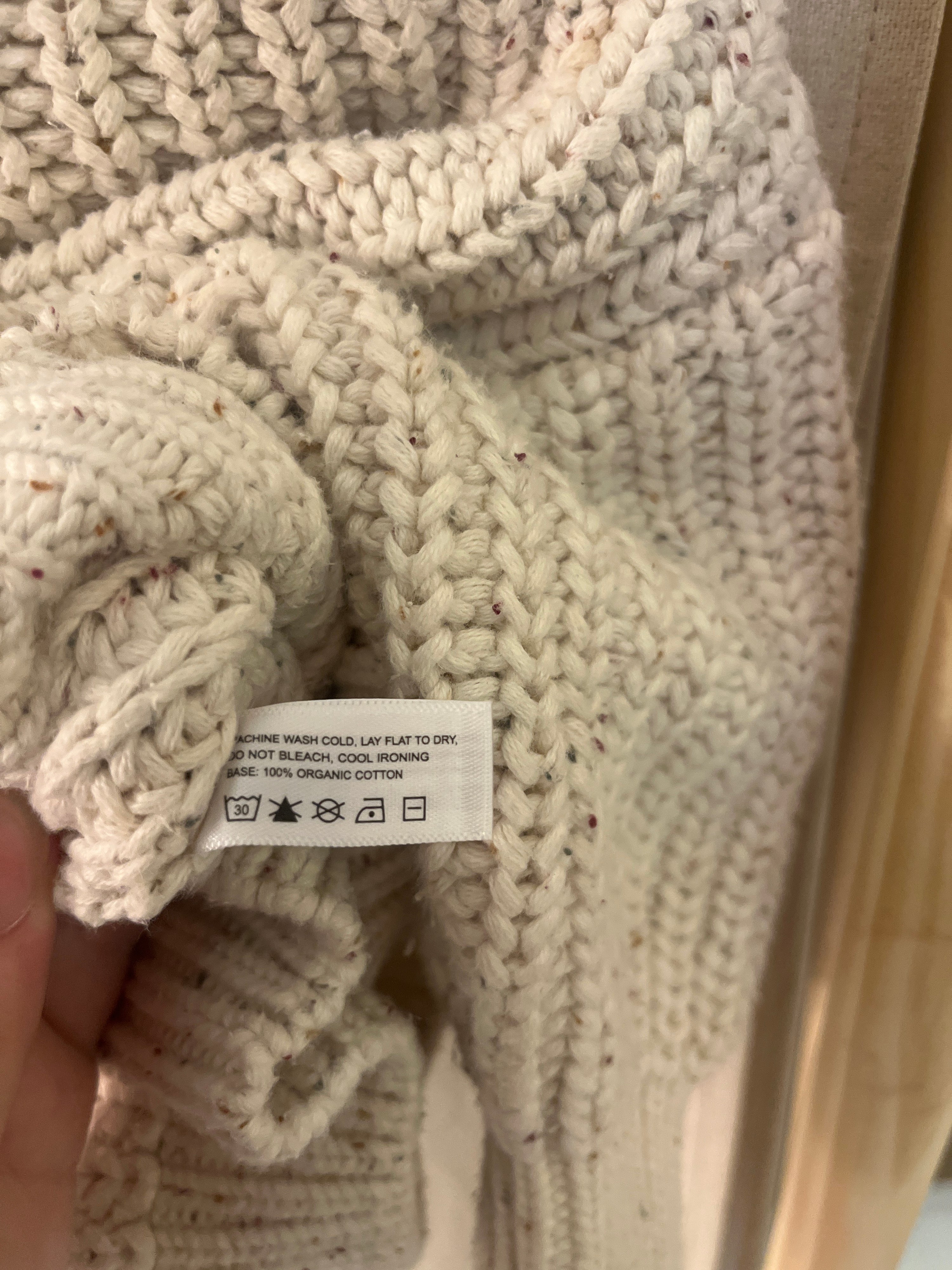 Goumi Cream Knit Sweater / 6-12 months