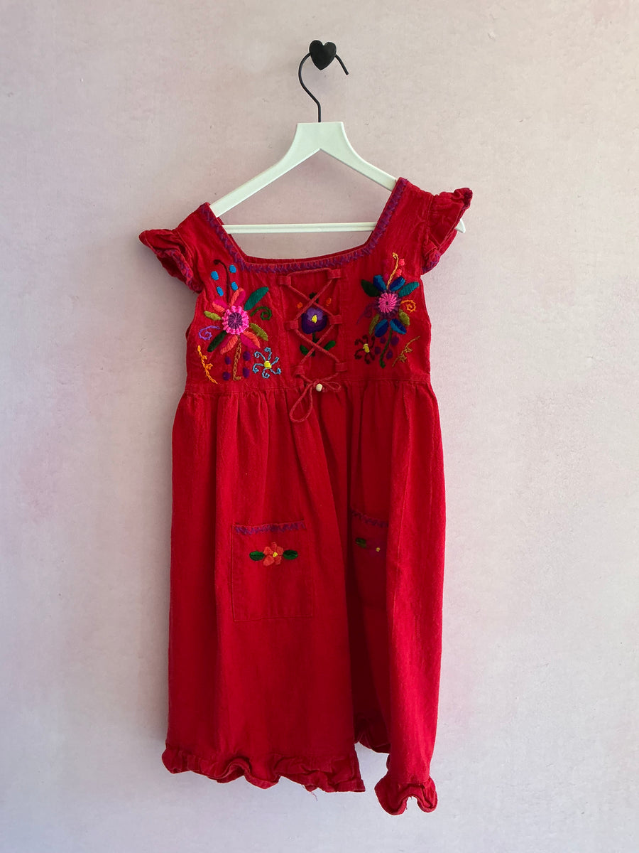 Mexico Red Heritage Dress / 6-8