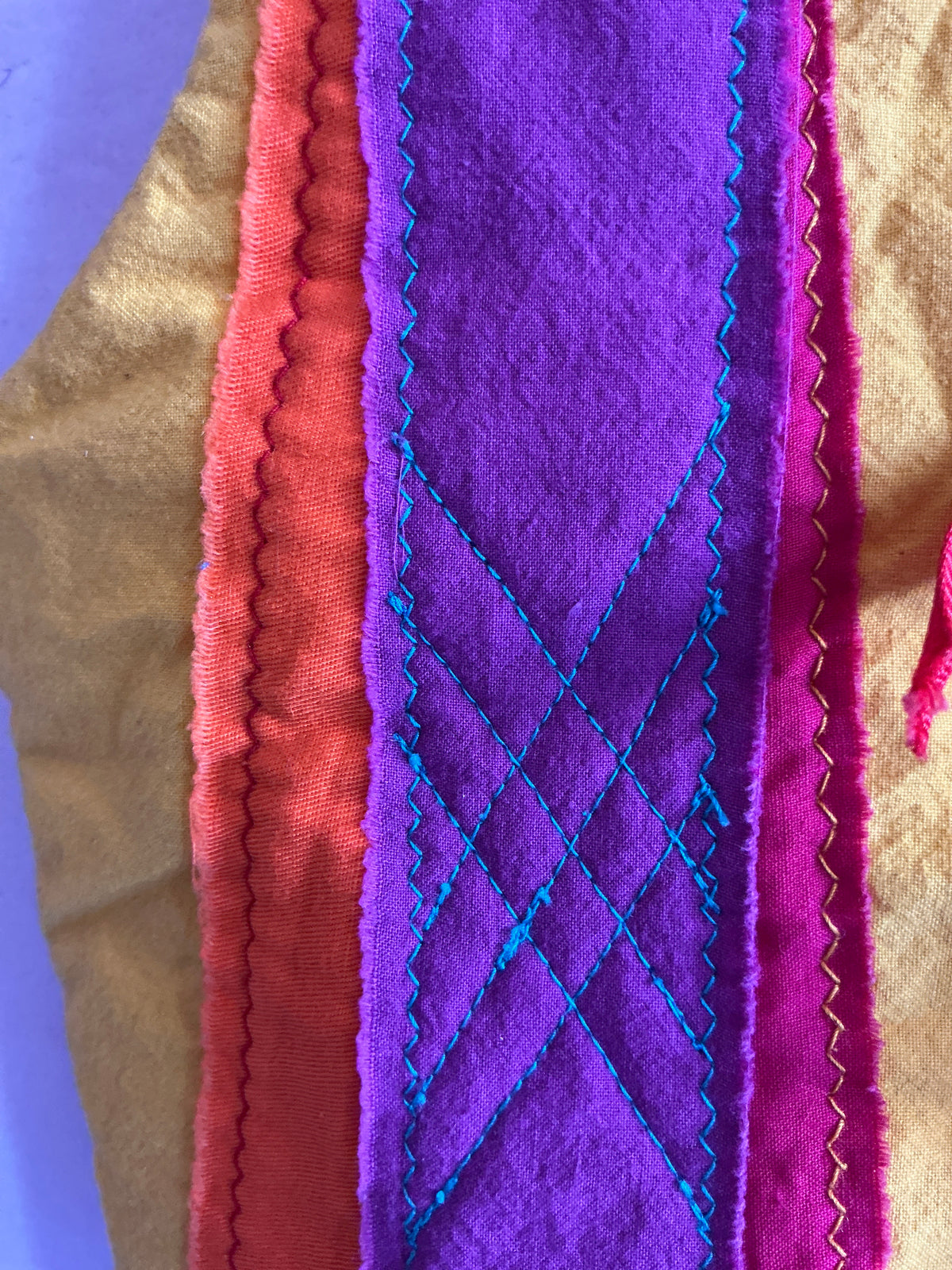 vintage handmade Rainbow Bright Heart vest / Youth Large