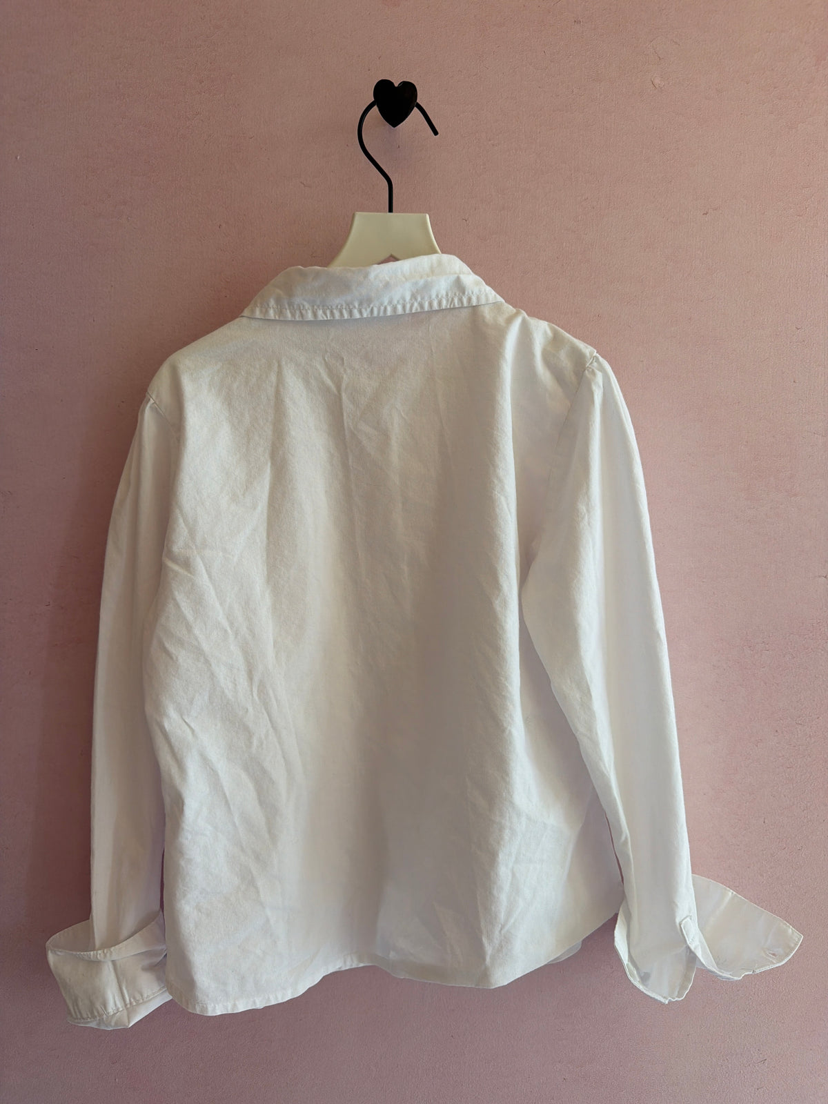 The Children's Place White Button Down Puff Sleeve Blouse / 6-7 Years