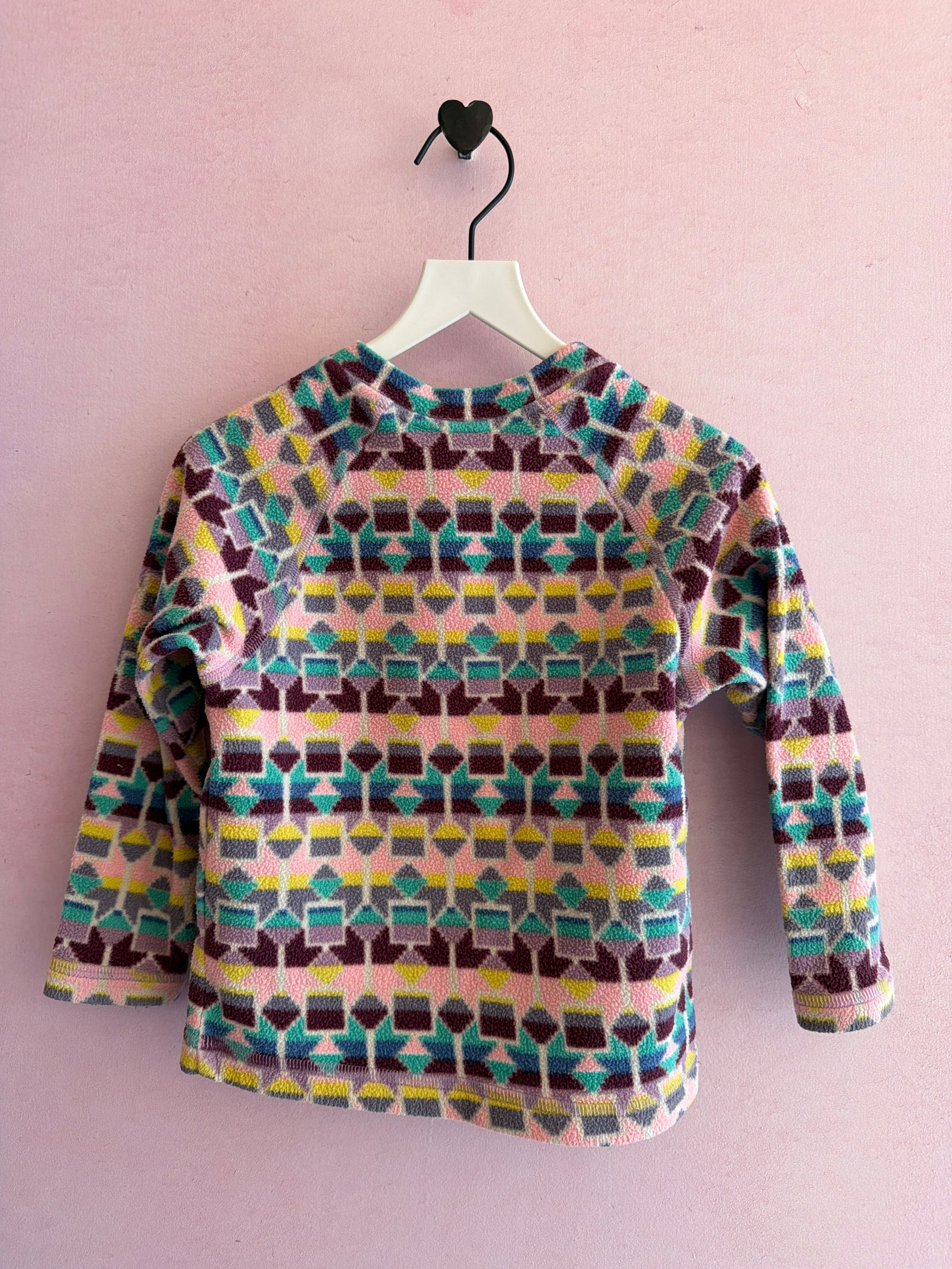 Patagonia Pink, Purple, Teal, Yellow, and Cream Fleece / 2T