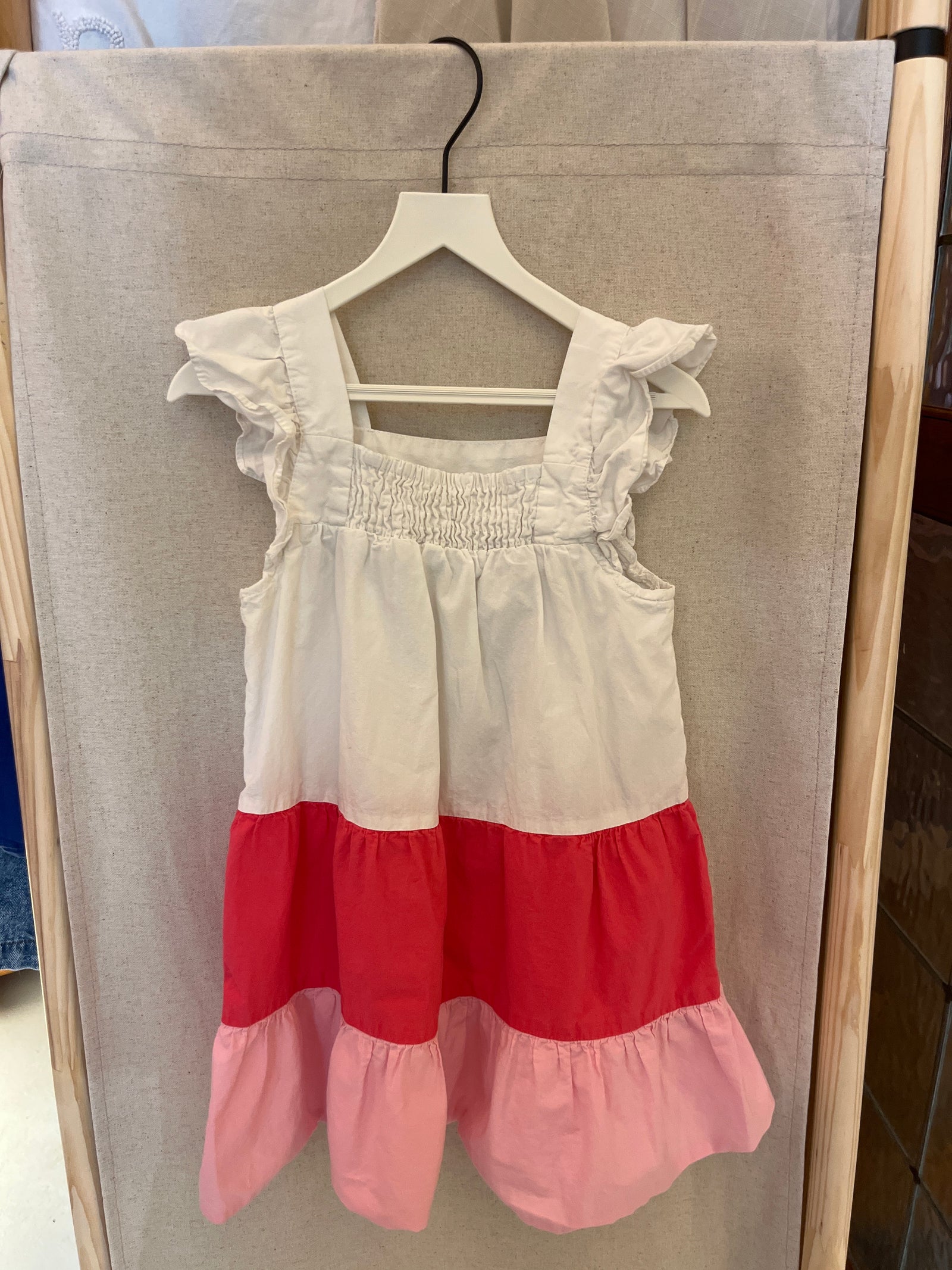 Color Block White, Pink Dress / 3T