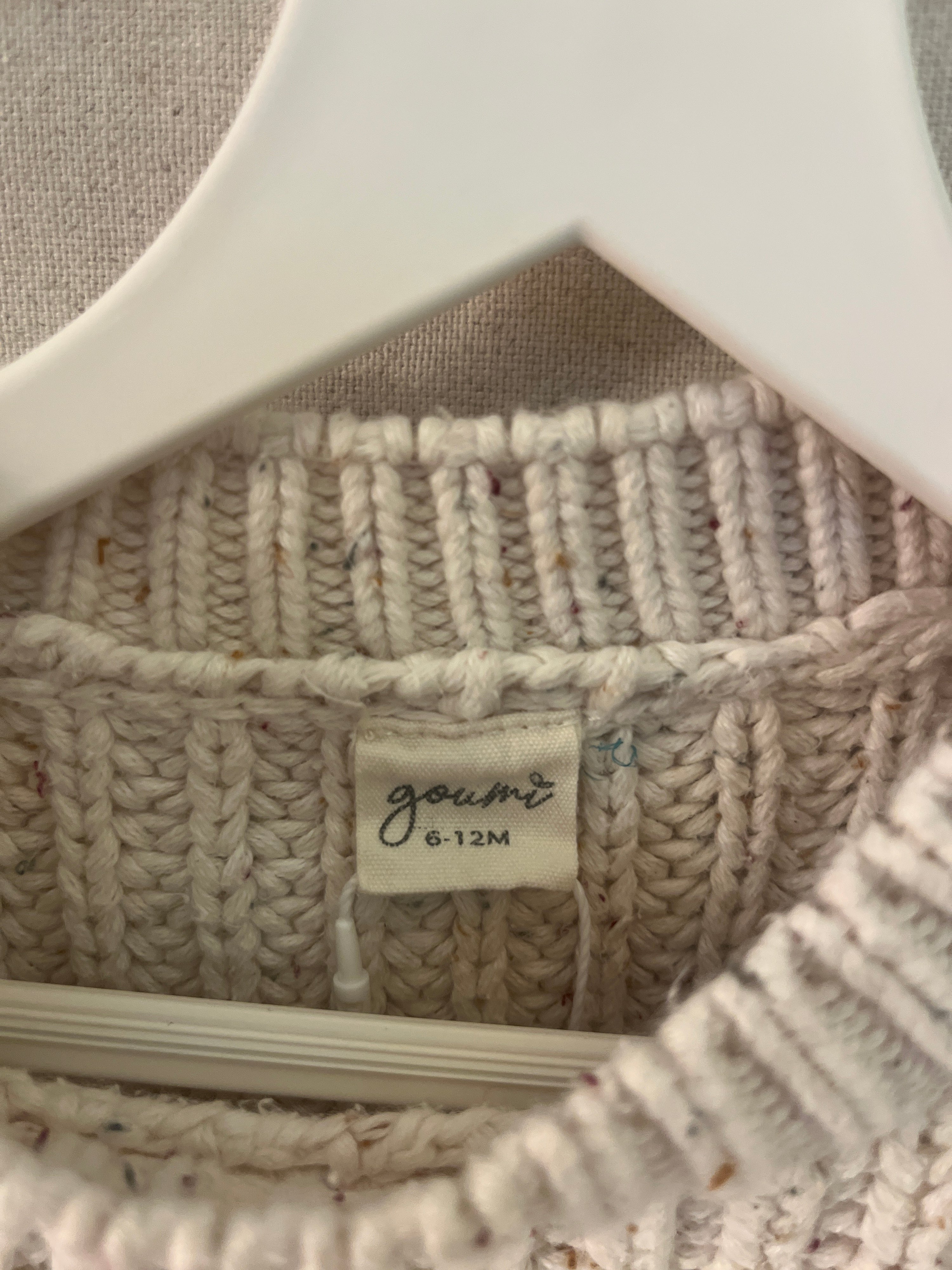 Goumi Cream Knit Sweater / 6-12 months
