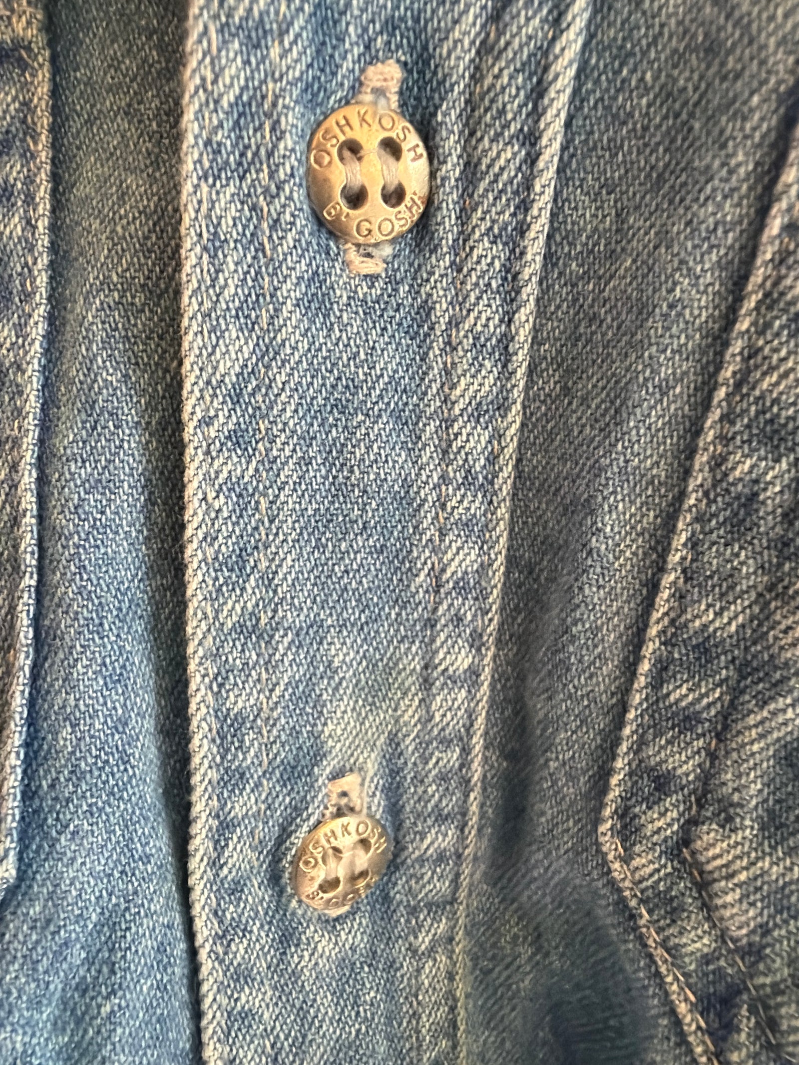 vintage 80s Oshkosh Chambray Shirt / 7-8 Years