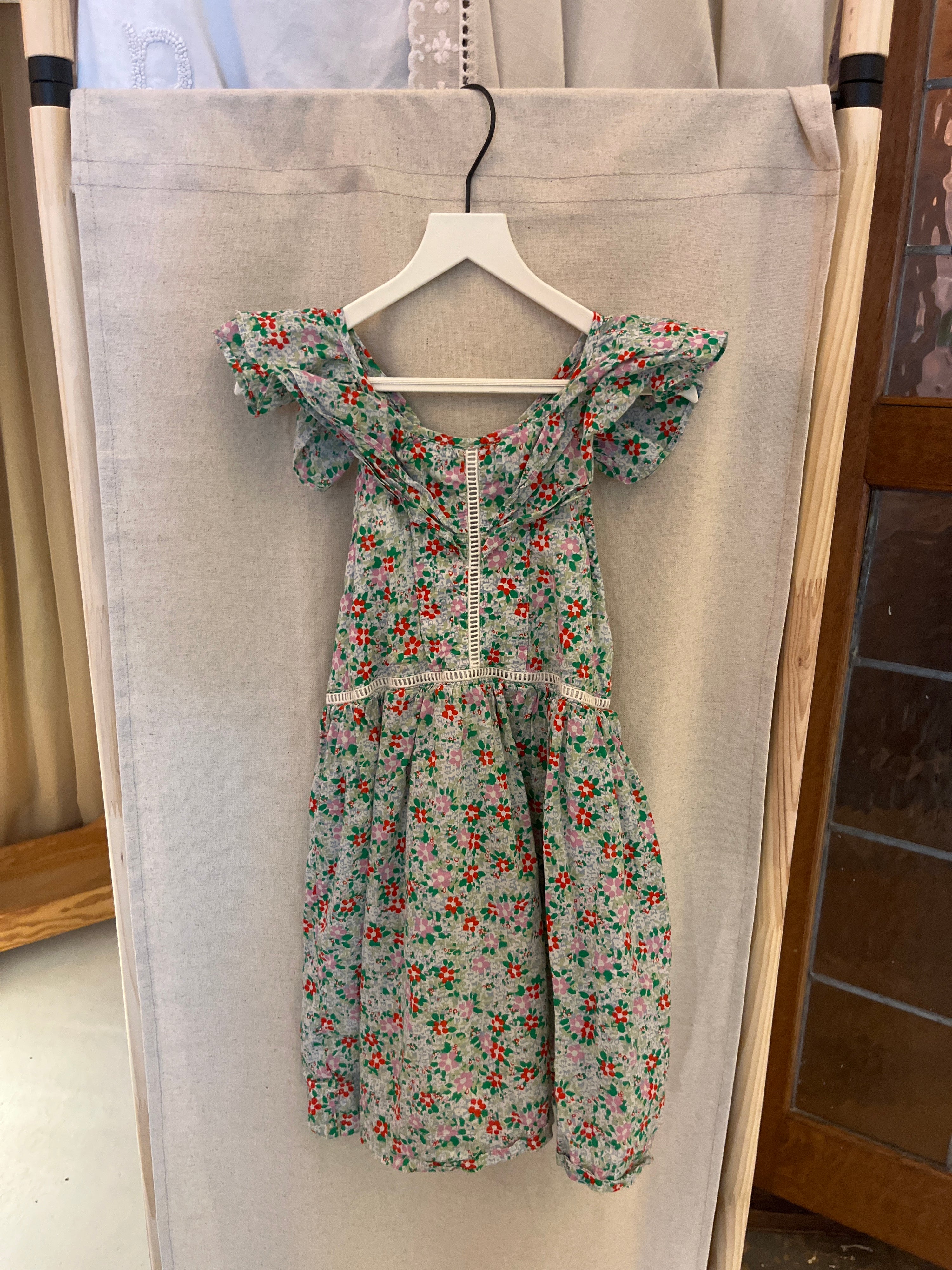 Crewcuts floral green red Dress / 5