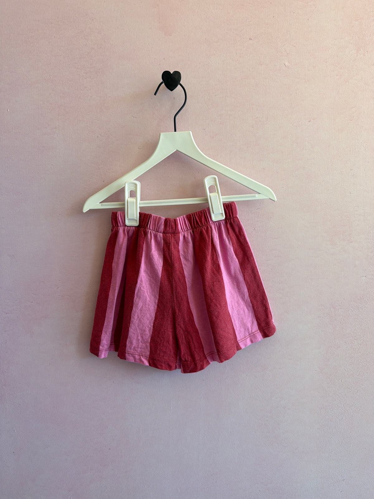 Milk Teeth Pink Red Cabana Stripe Shorts / 1-2 Years