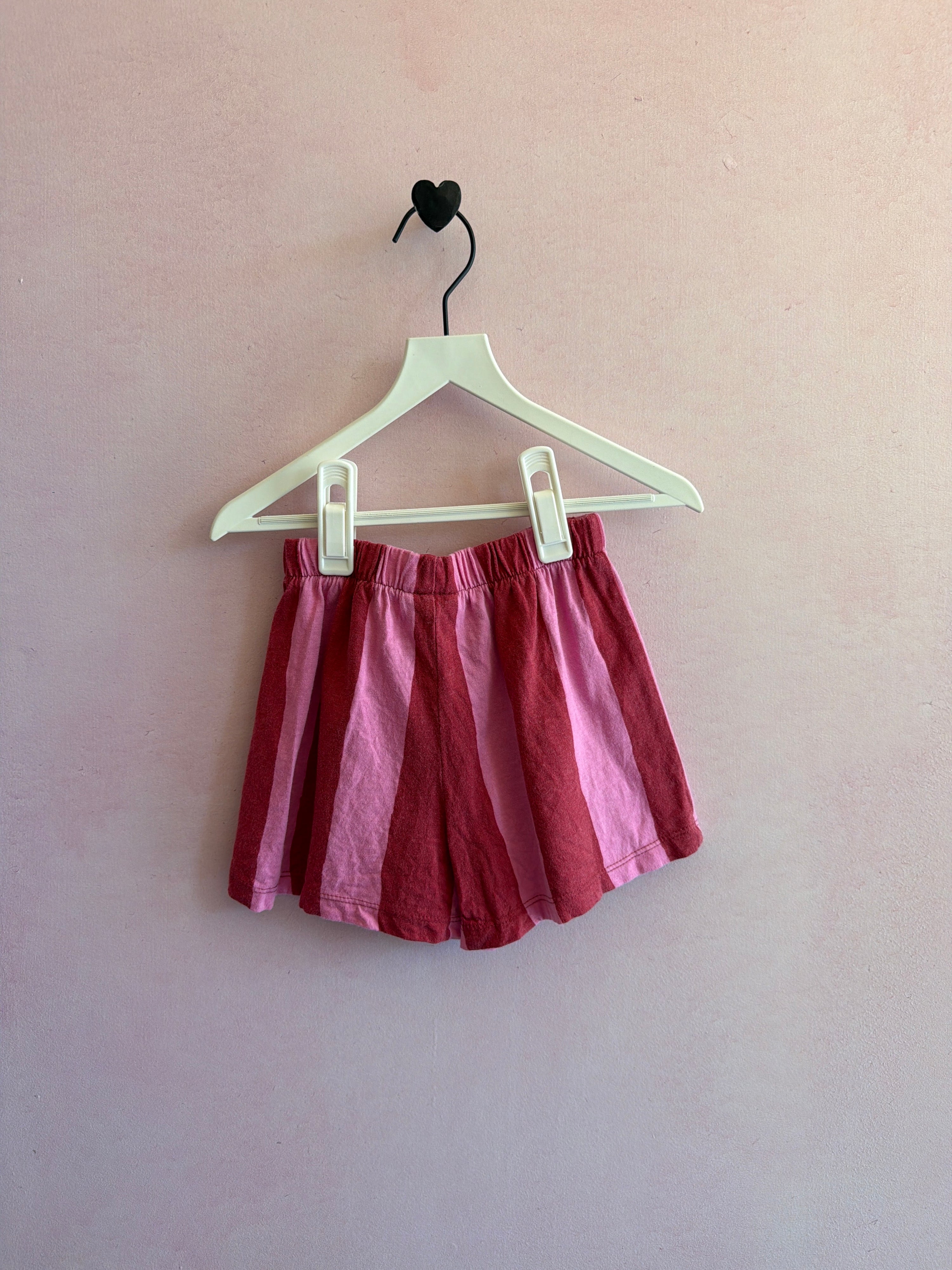 Milk Teeth Pink Red Cabana Stripe Shorts / 1-2 Years