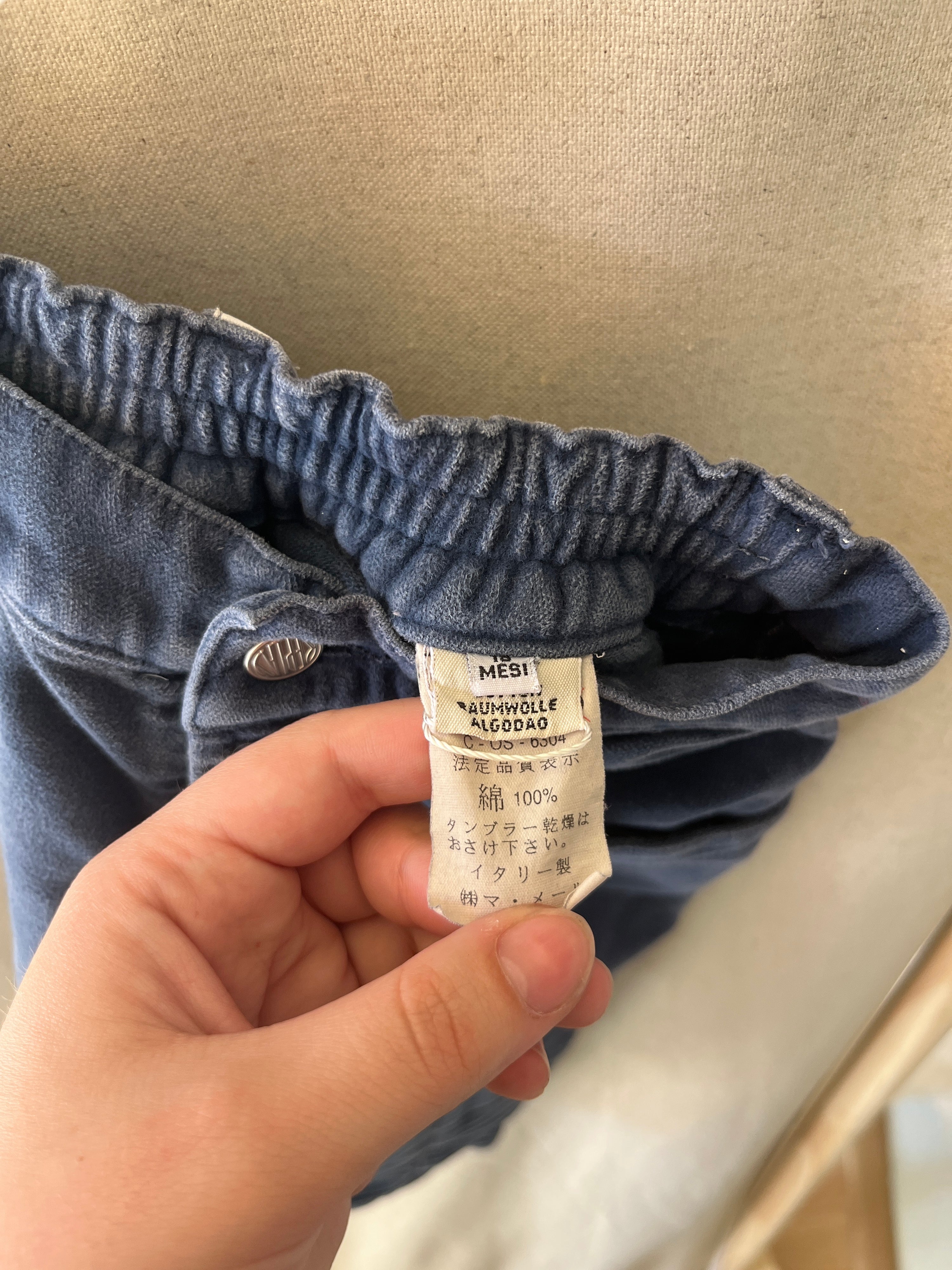 Japanese Blue Workwear Pants / 18-24 months