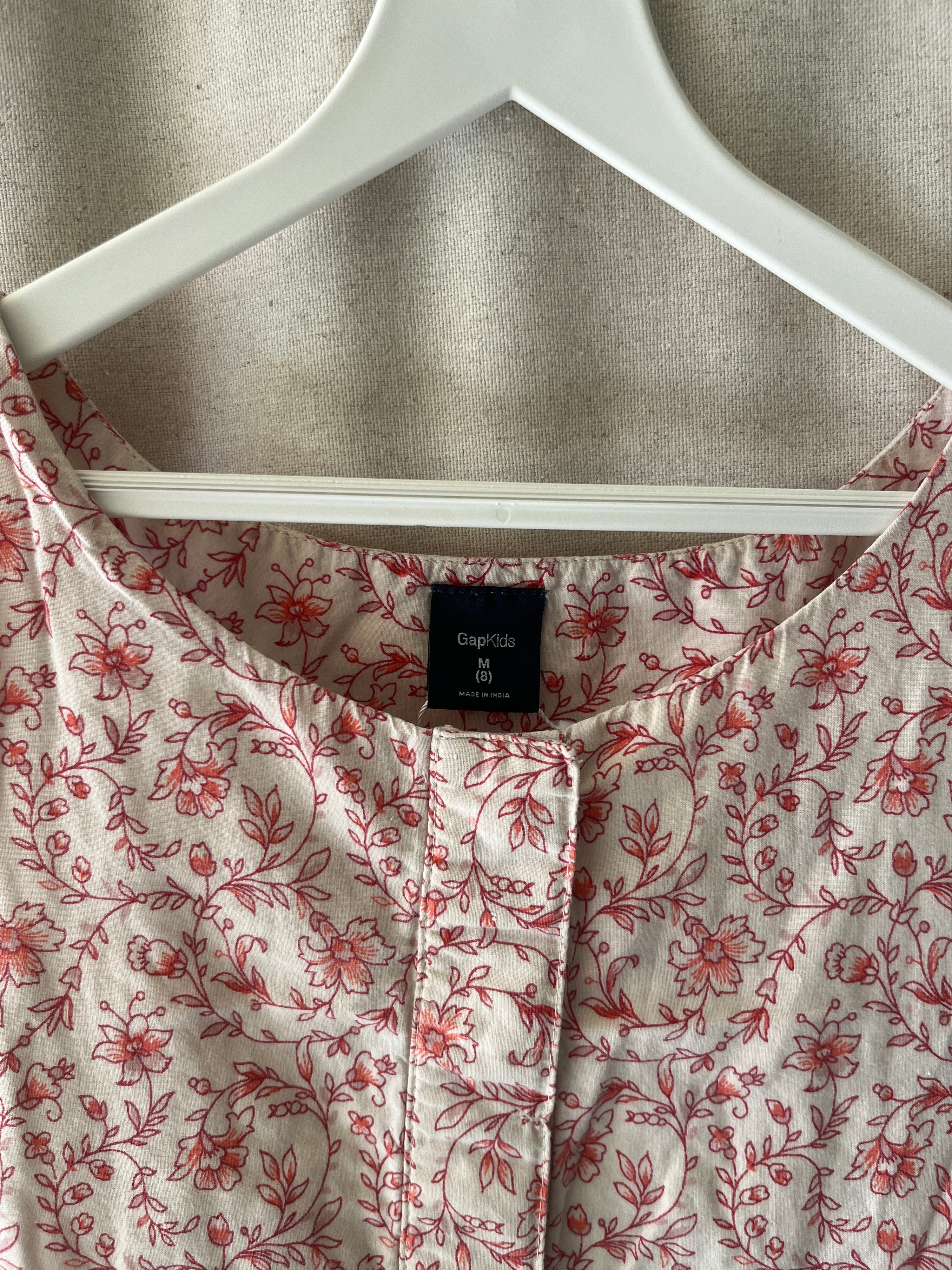 Gap Pink Orange Paisley Floral Dress / 8