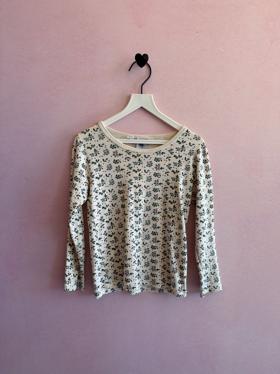 petit bateau floral Long Sleeve Shirt / 5-6