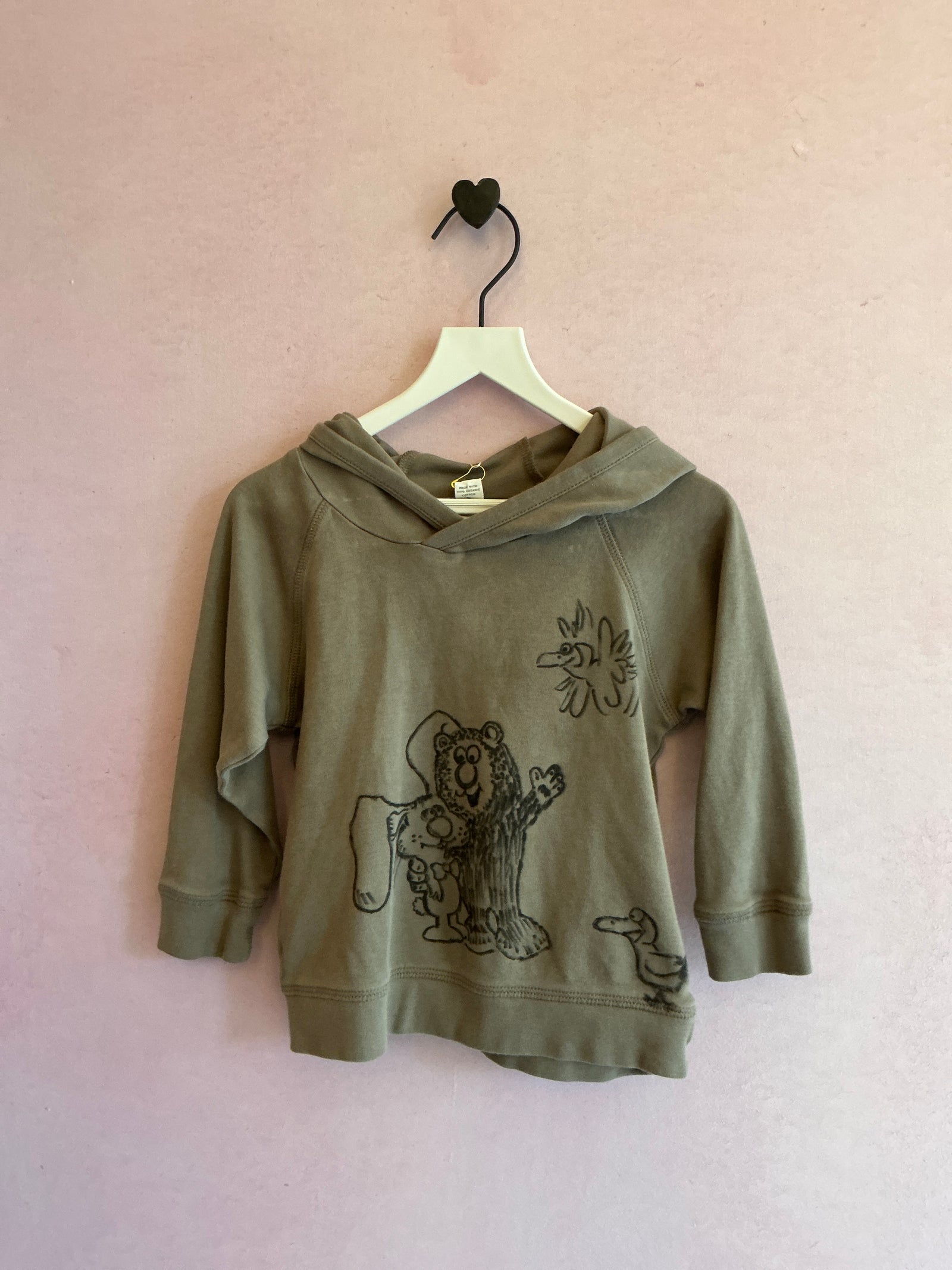 PJ Funny Bunny x colored organics Taupe/Khaki Sweatshirt / 2-3T