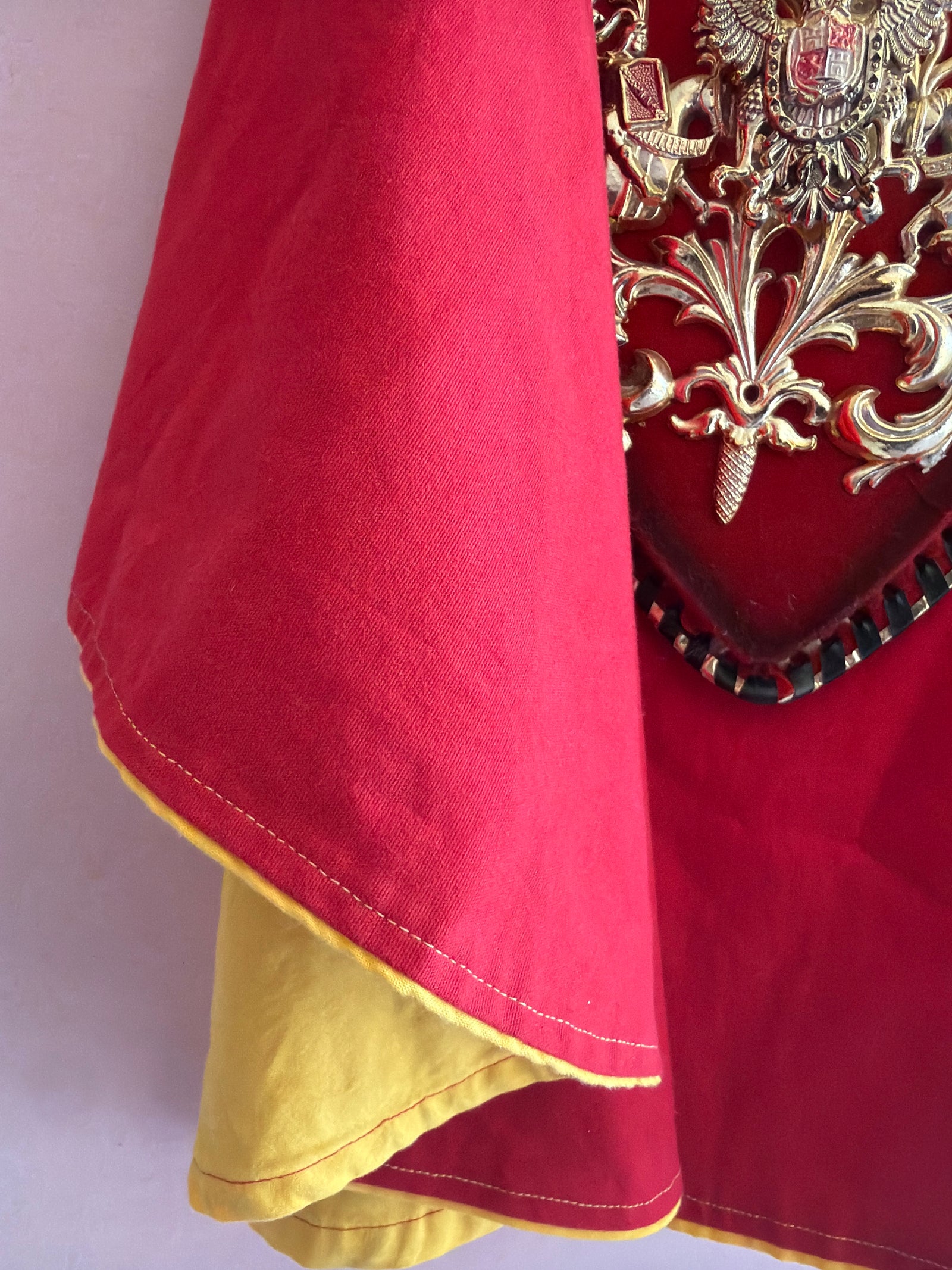 vintage homemade Medieval Cape / Youth Medium
