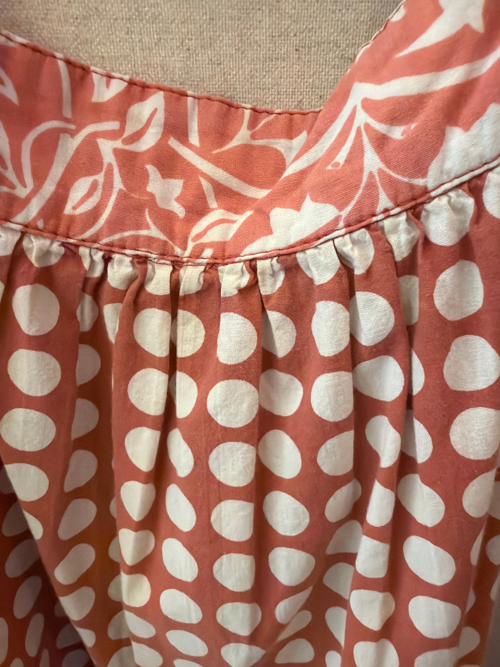 zen zen Bali Handmade Peach Dress / 10-12