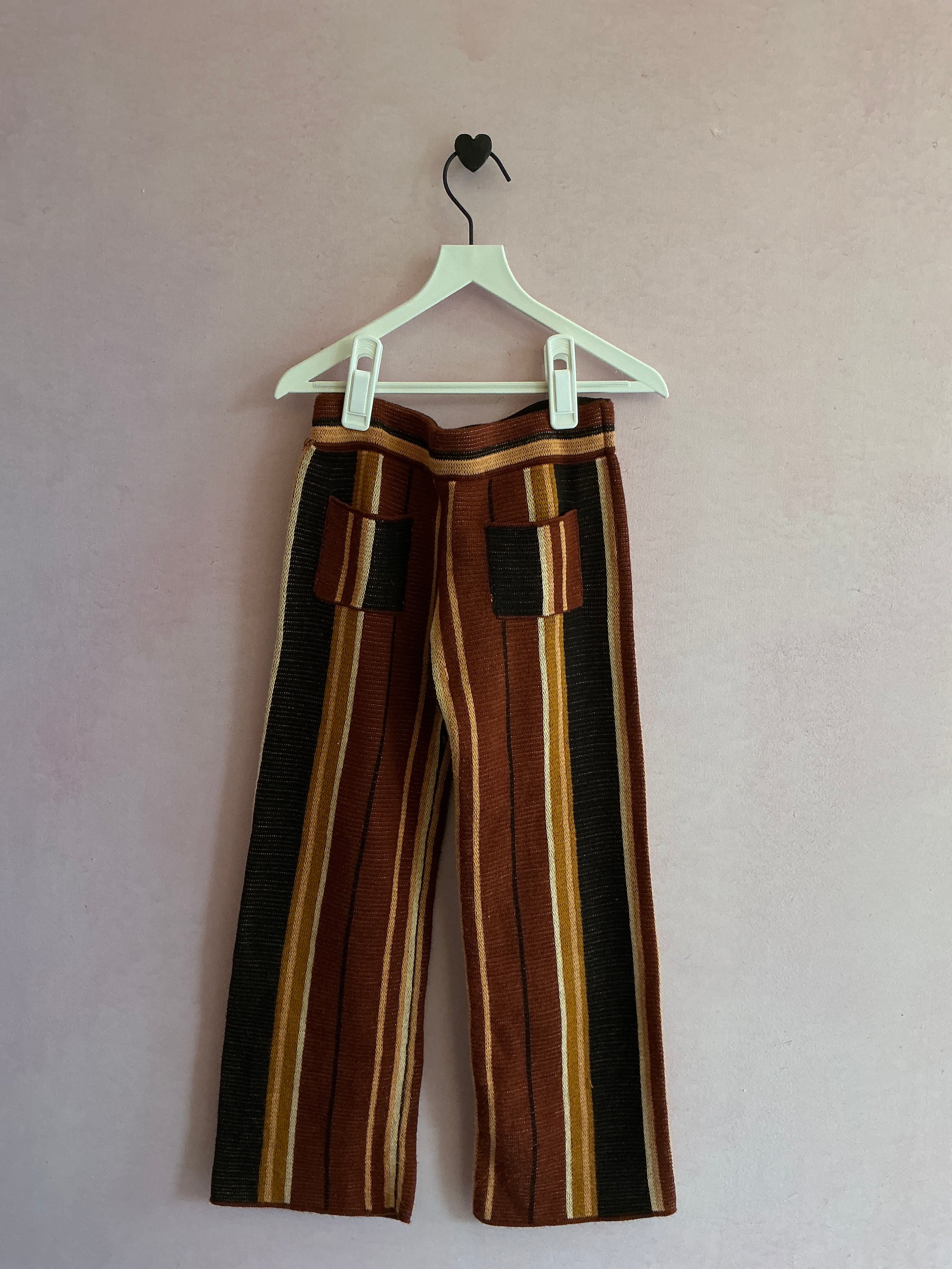 Misha & Puff Brown Orange Stripe Pants / 3-4