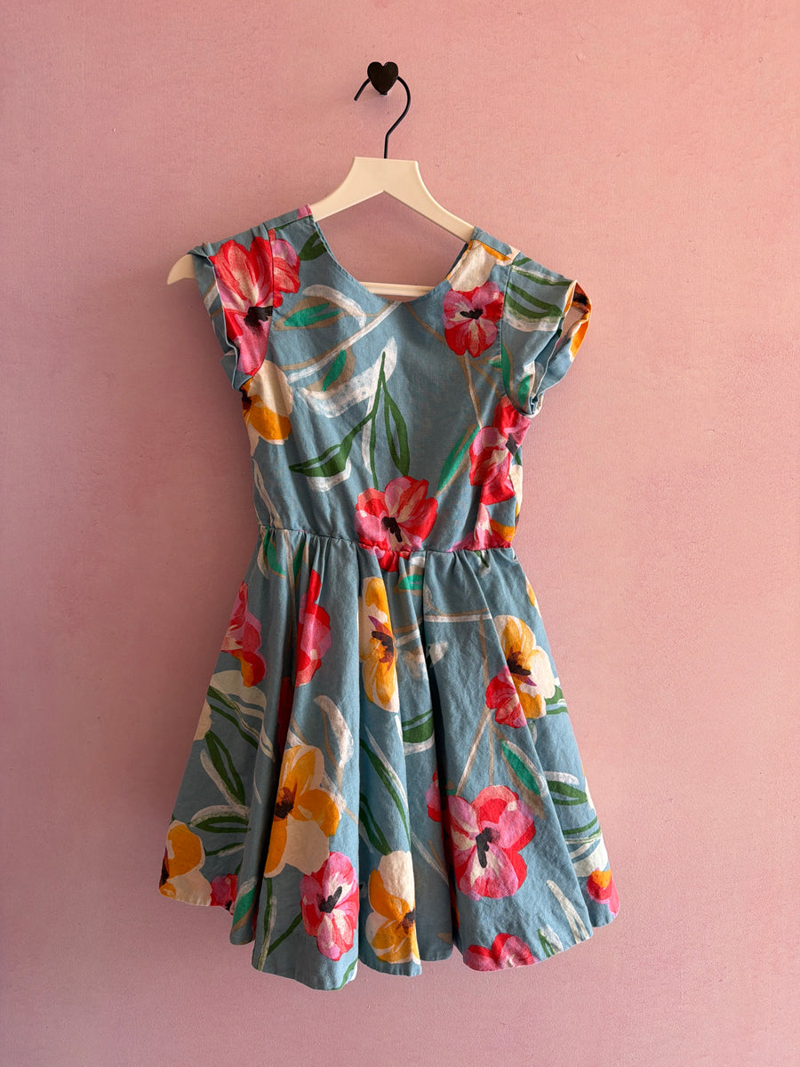 Tea Collection Linen Floral Dress / 7