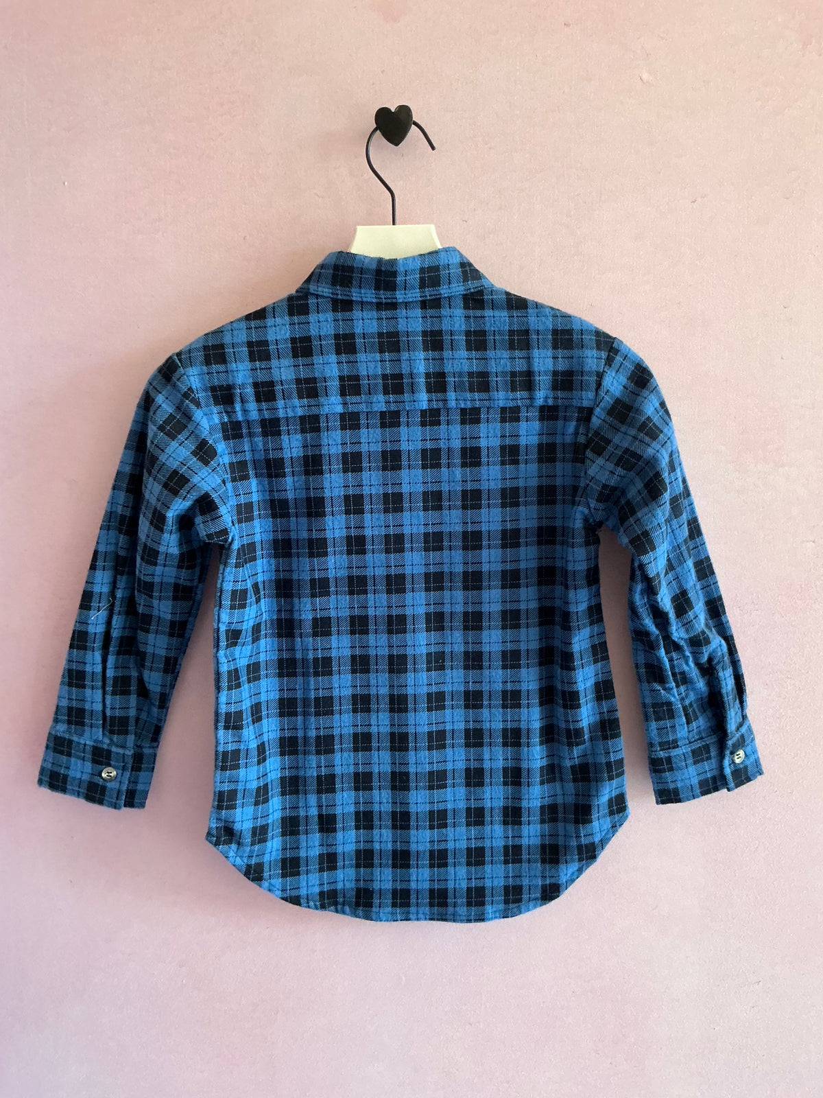 Play by Play Blue and Black Flannel Shirt / 5 years