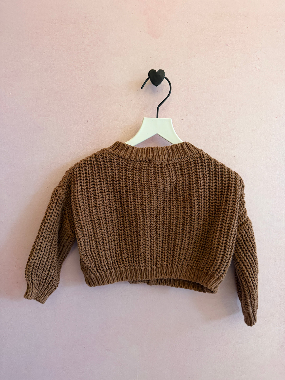 The Simple Folk Brown Chunky Knit Cardigan / 0-3 months