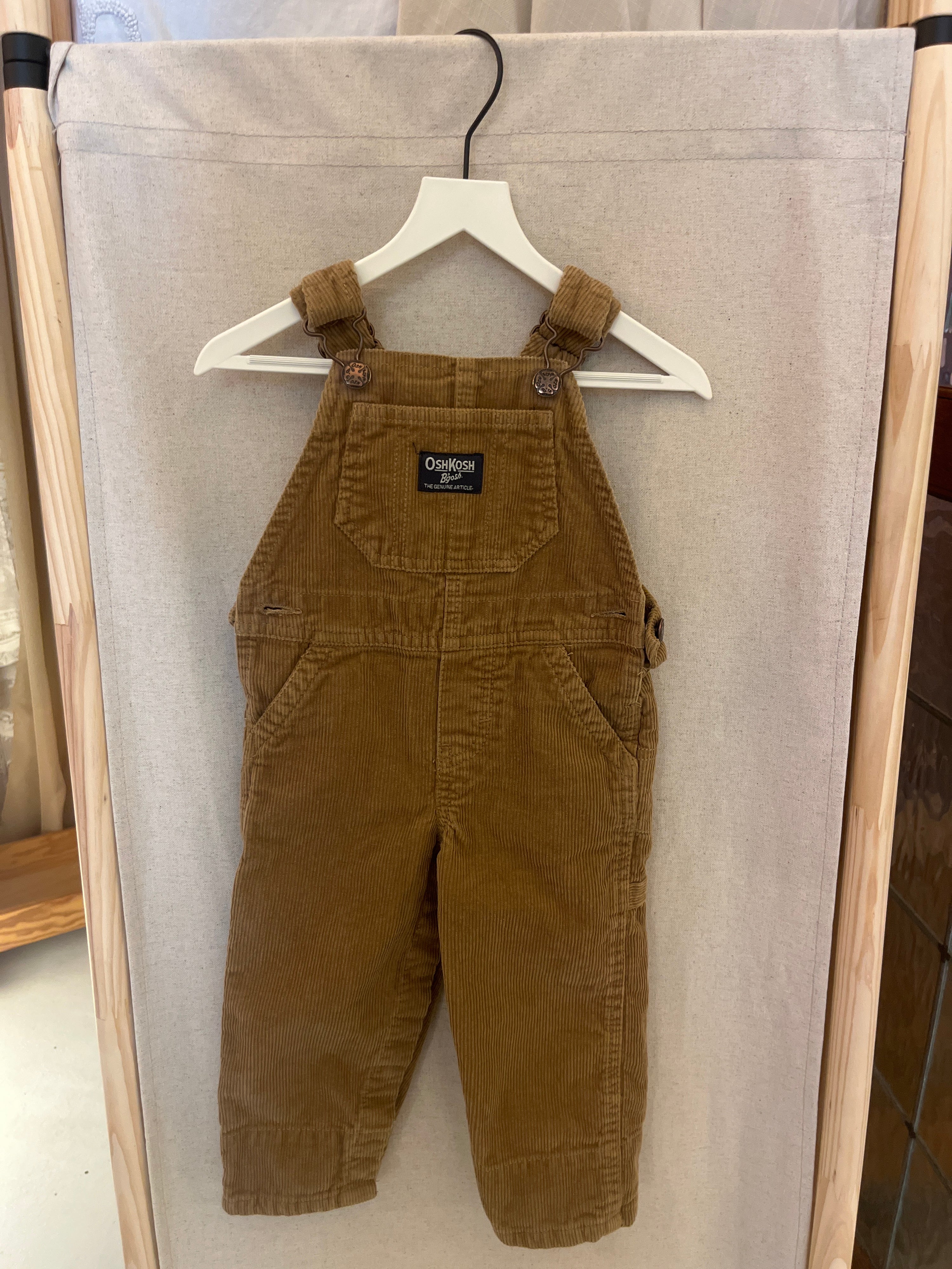 OshKosh Brown Cord Overalls / 12 months