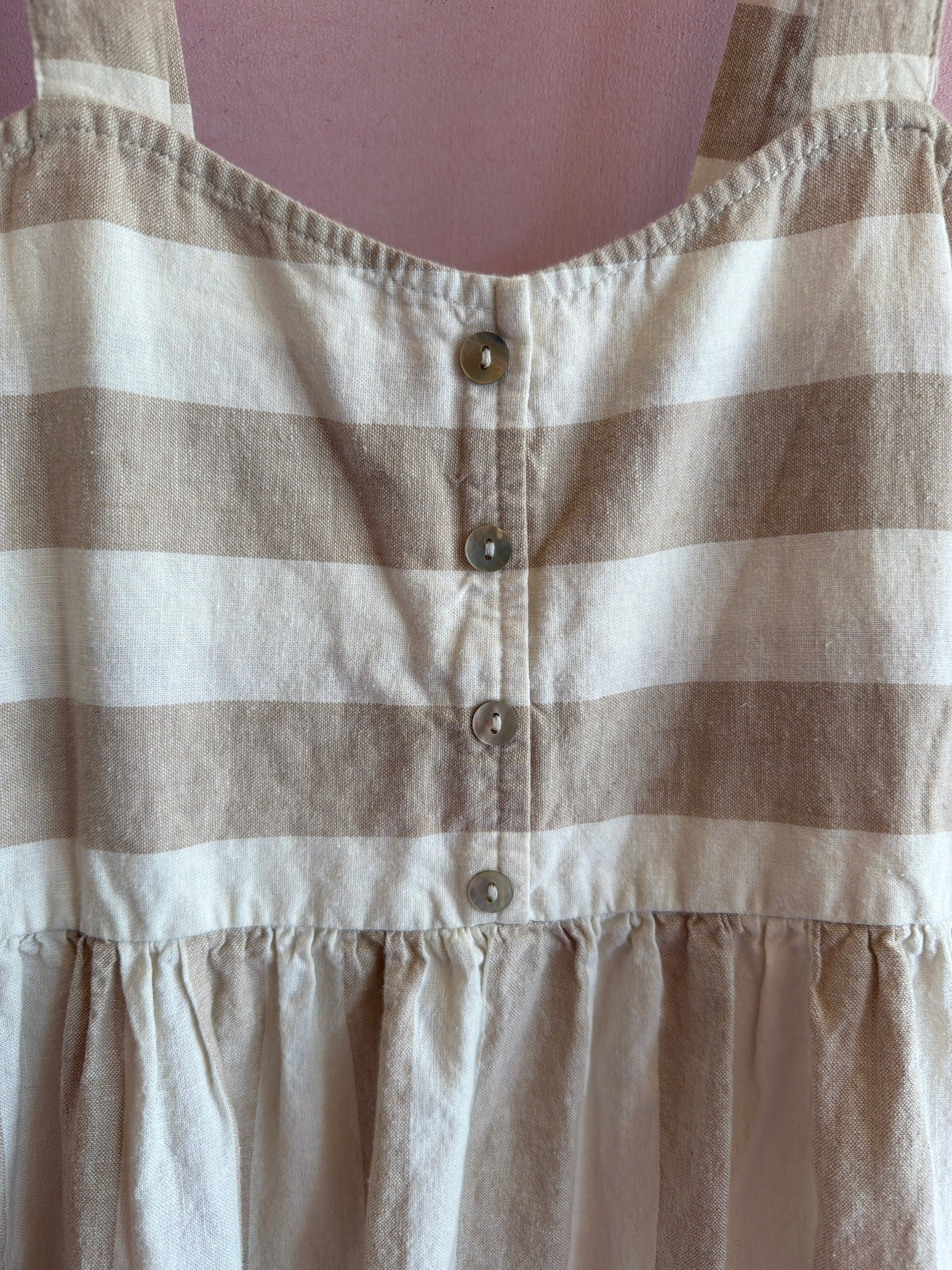 mister zimi linen cotton Stripe Dress / Women's 6