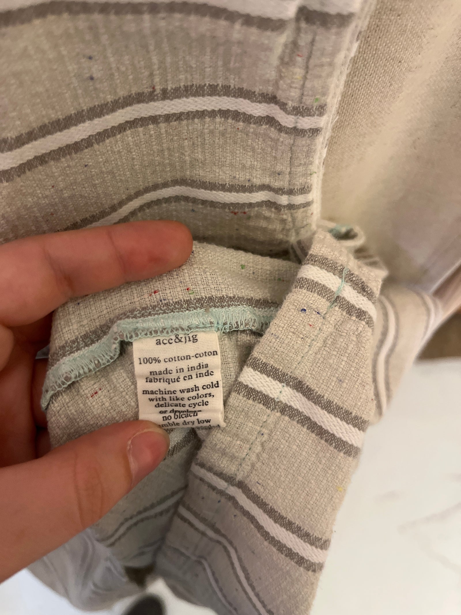 ace & jig Cream with beige Stripes Dress / 10