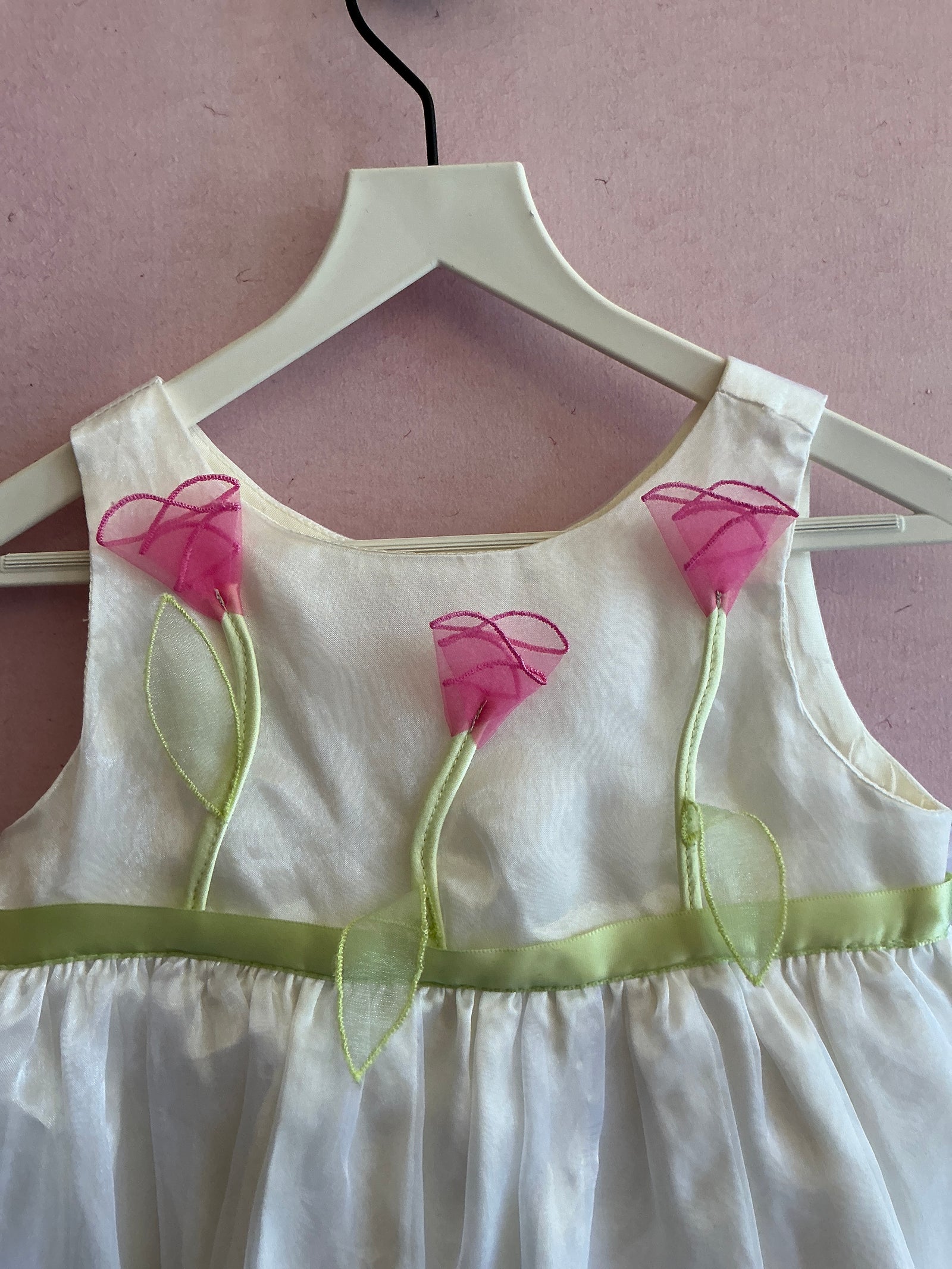 Tulle Tulip Applique Vintage Special Occasion Dress / 2T