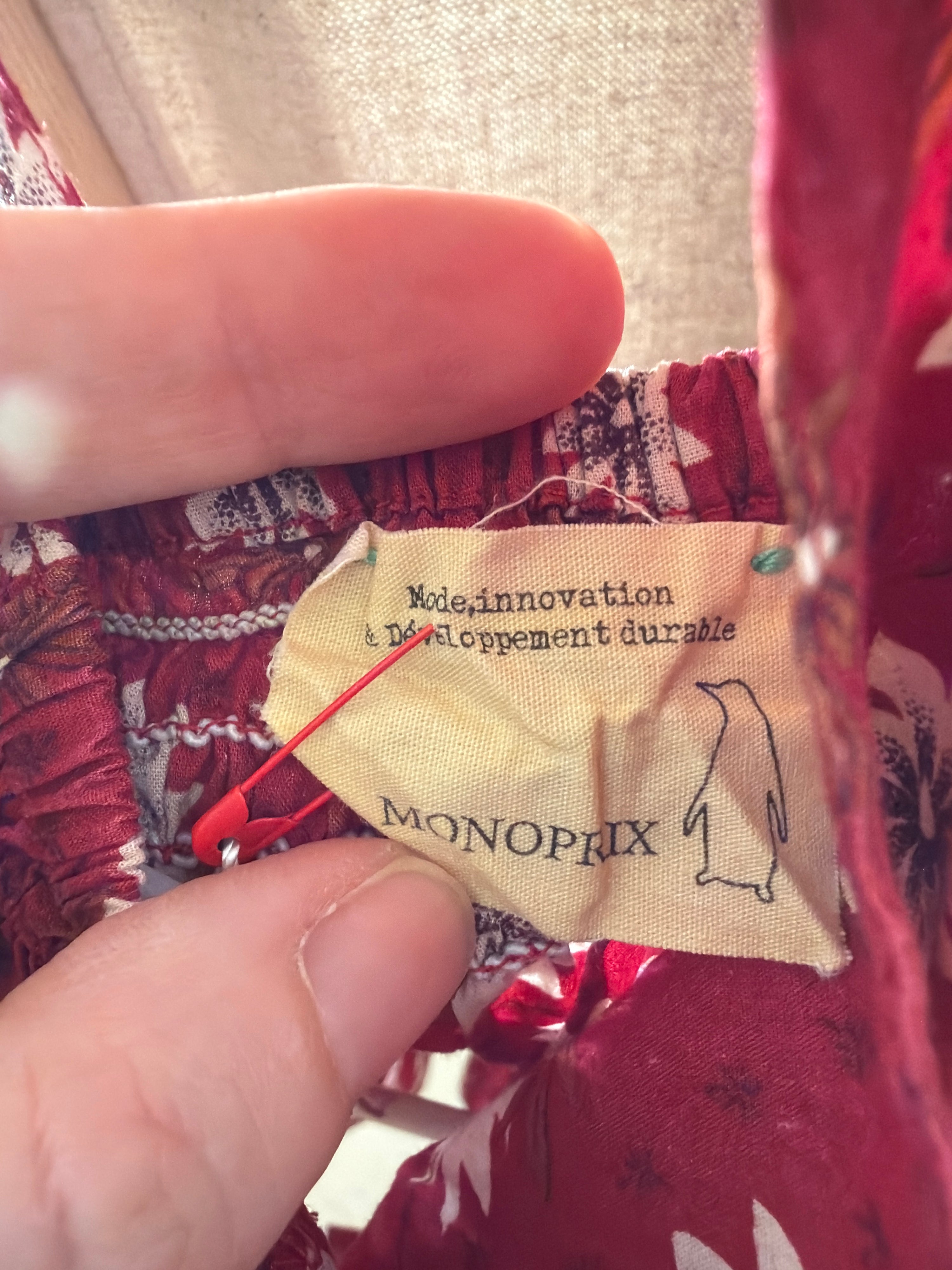 monoprix Red Daisy Dress / 4