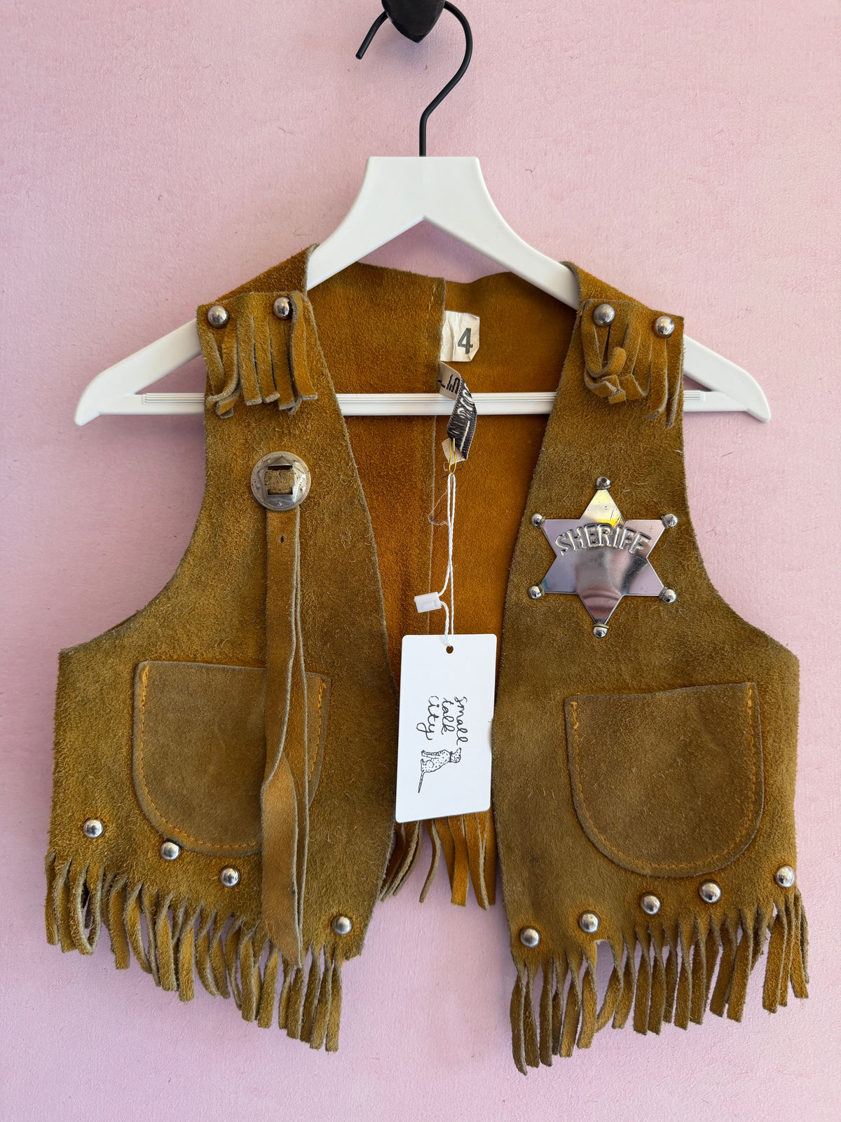 vintage Fringe Sherif costume / 2-4 Years