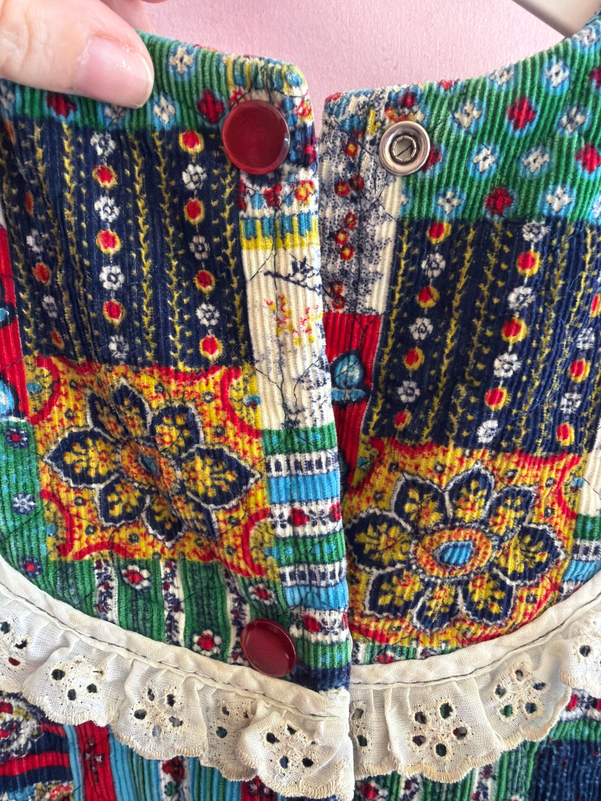 vintage homemade Quilted Snap Dress / 4