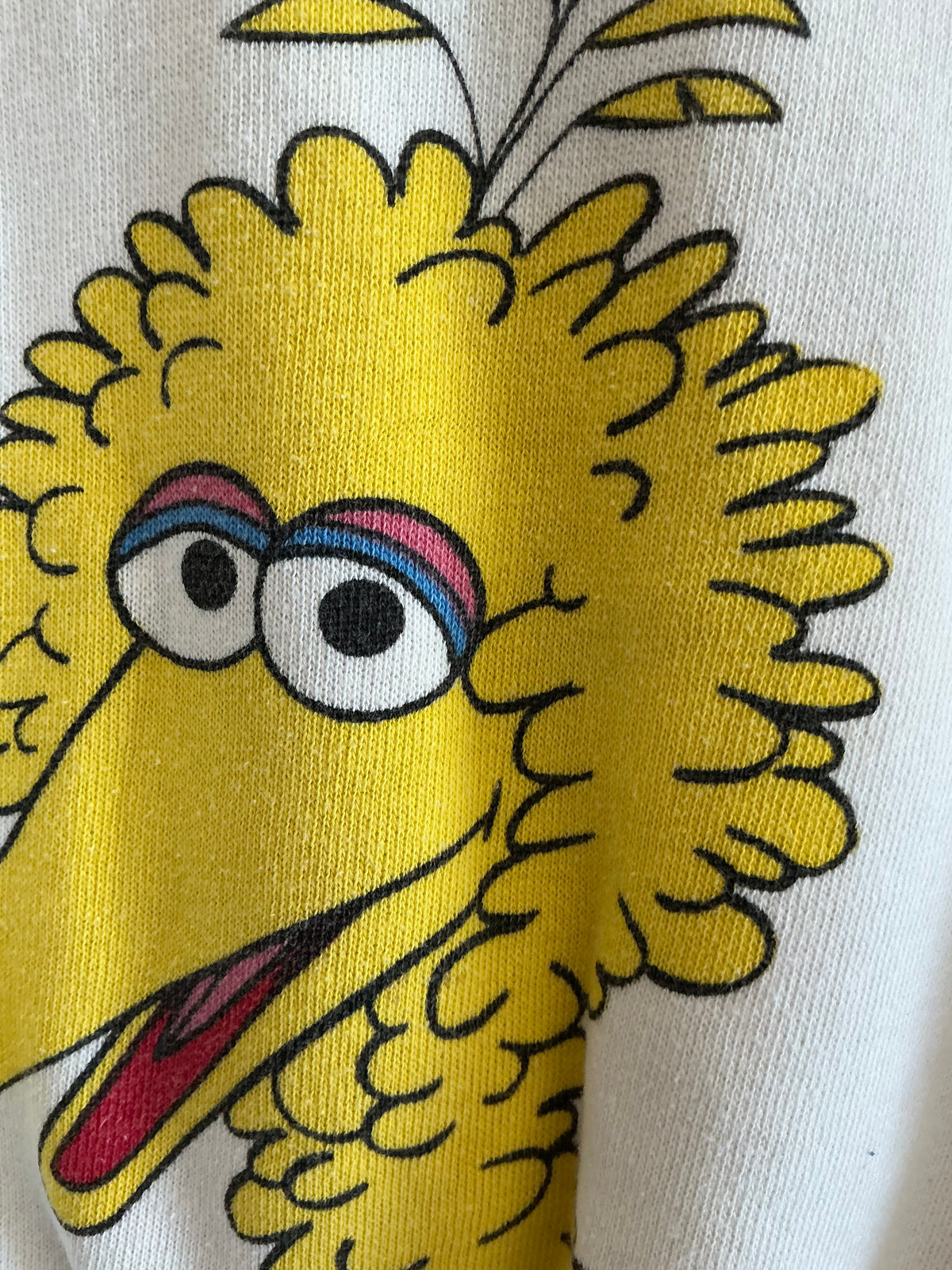 Vintage Sesame Street Big Bird Short Sleeve Sweatshirt