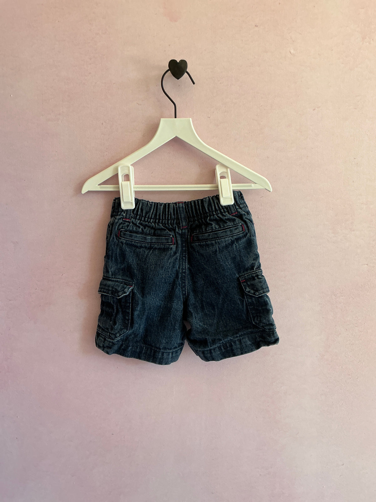 Gymboree Dark Denim Cargo Shorts / 3-6 months