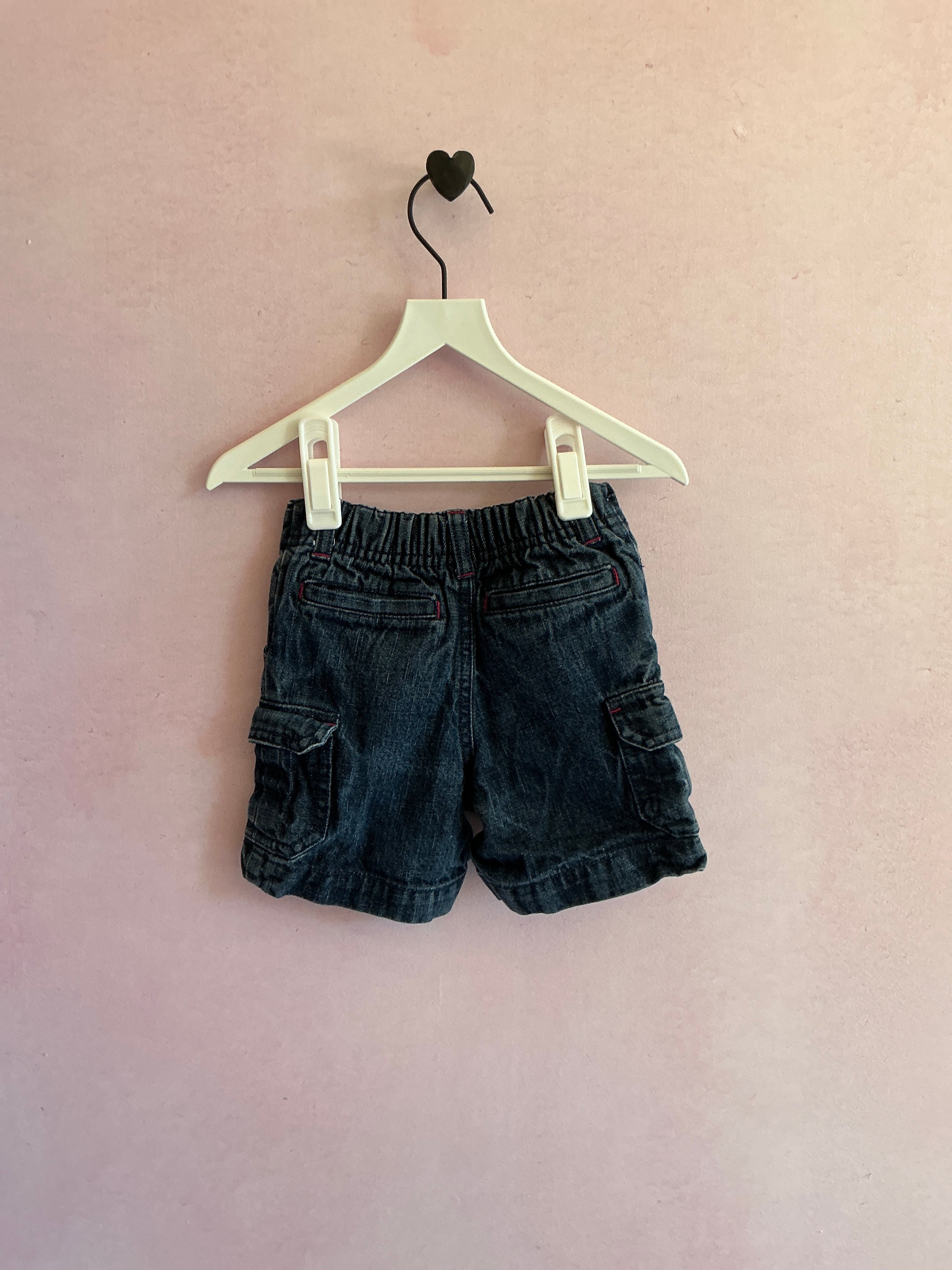 Gymboree Dark Denim Cargo Shorts / 3-6 months
