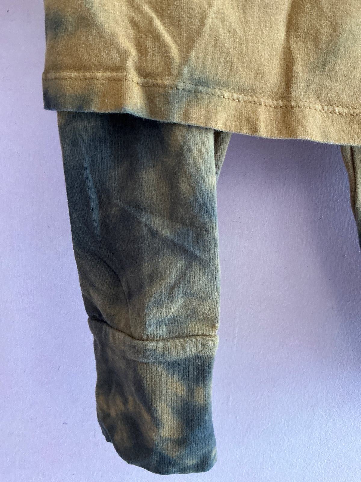 The Simple Folk Black and tan tie dye Two-Piece Set / 9-12 months