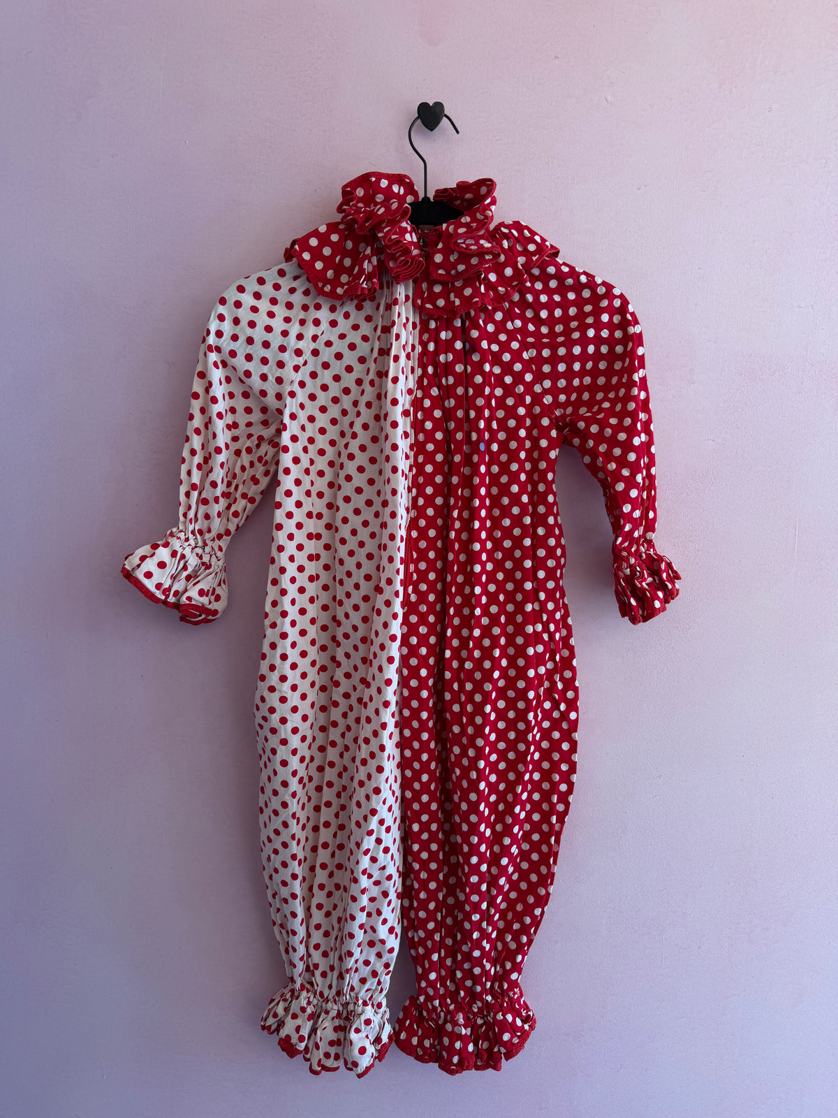 Vintage handmade Red + white dot / rental only