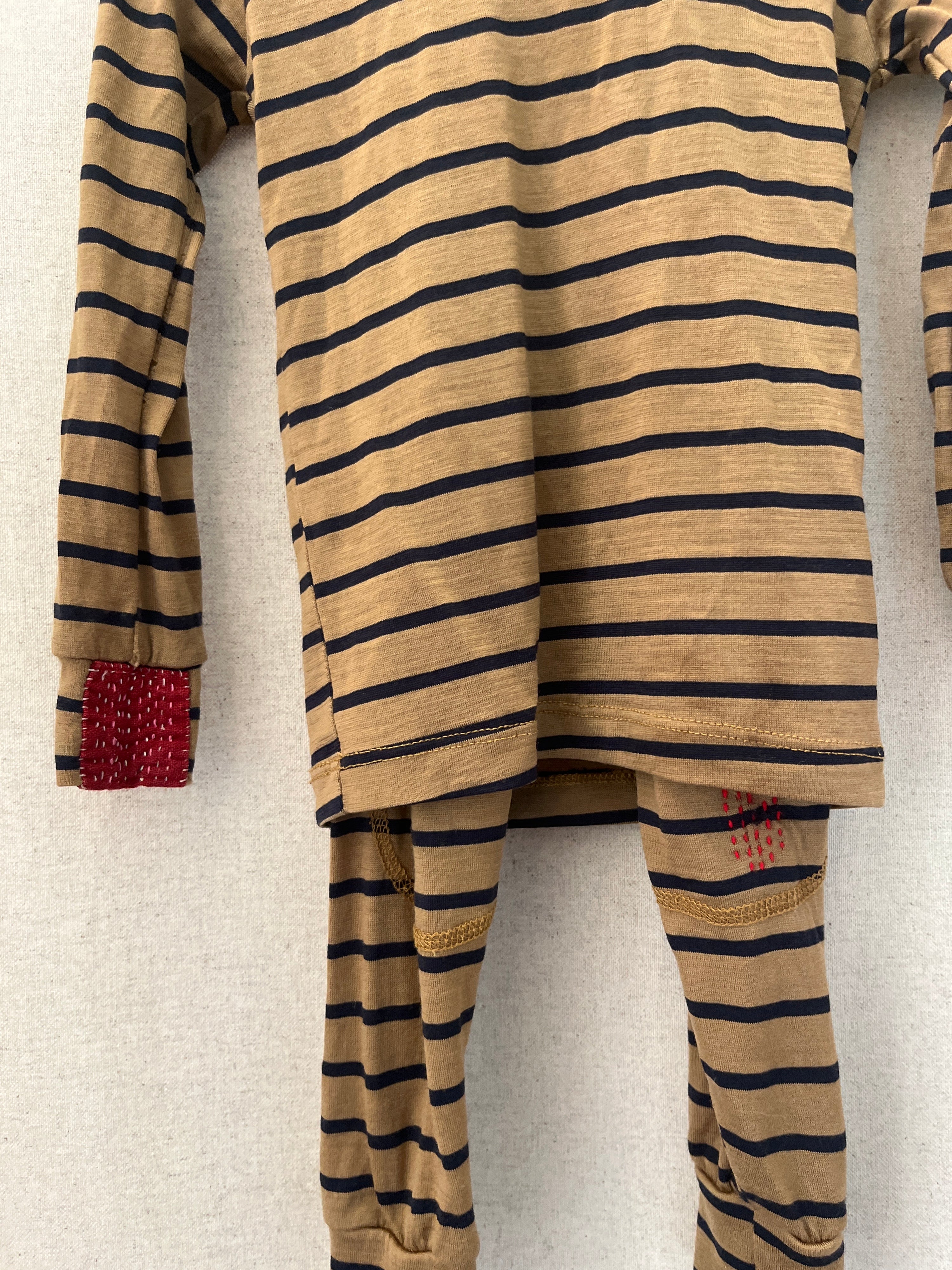 Chasing Windmills Creative Mending Striped 2 Piece Set / 2T