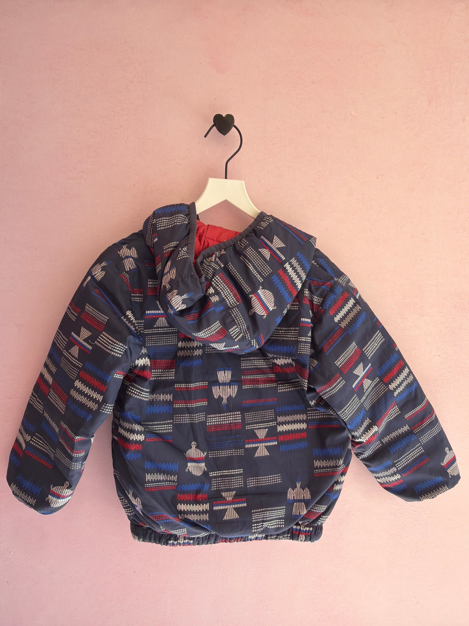 Patagonia Reversible Red Navy Turtle Totem Puffer / 2-3 Years